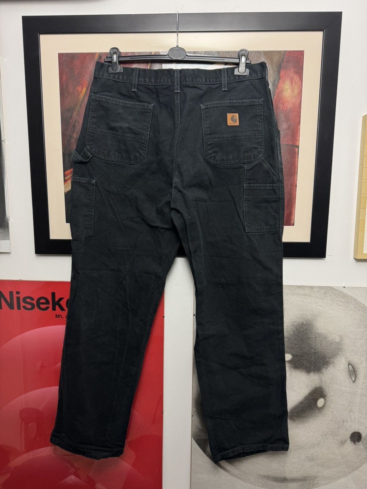 Carhartt Vintage 90s Carhartt Single Knee Washed Black Rare Work Pant Size US 38 / EU 54 - 1 Thumbnail