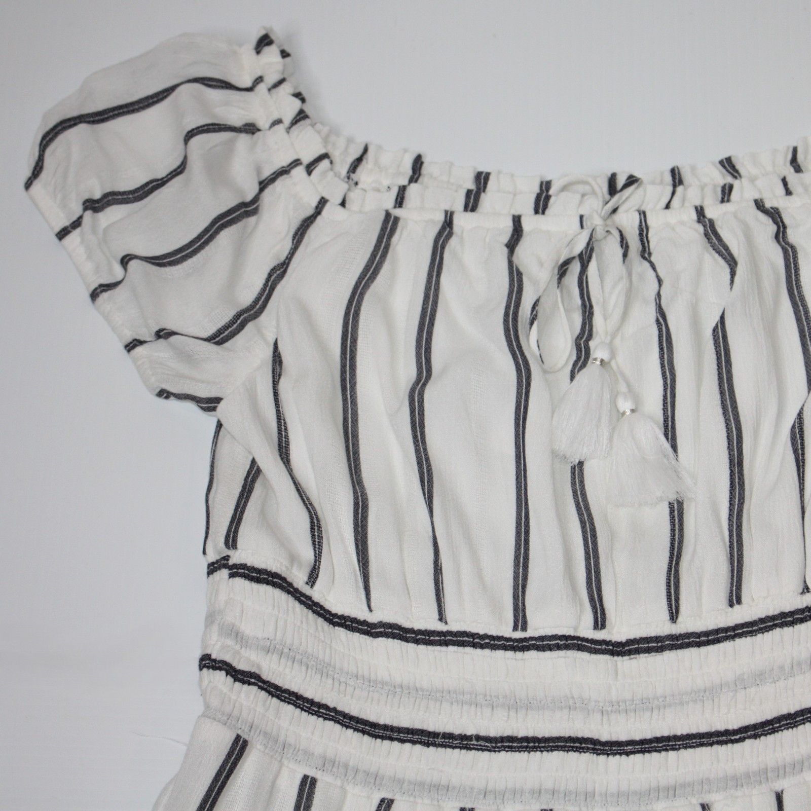 American Eagle Outfitters Striped Off the Shoulder Dress in size L NWT Size L / US 10 / IT 46 - 8 Thumbnail