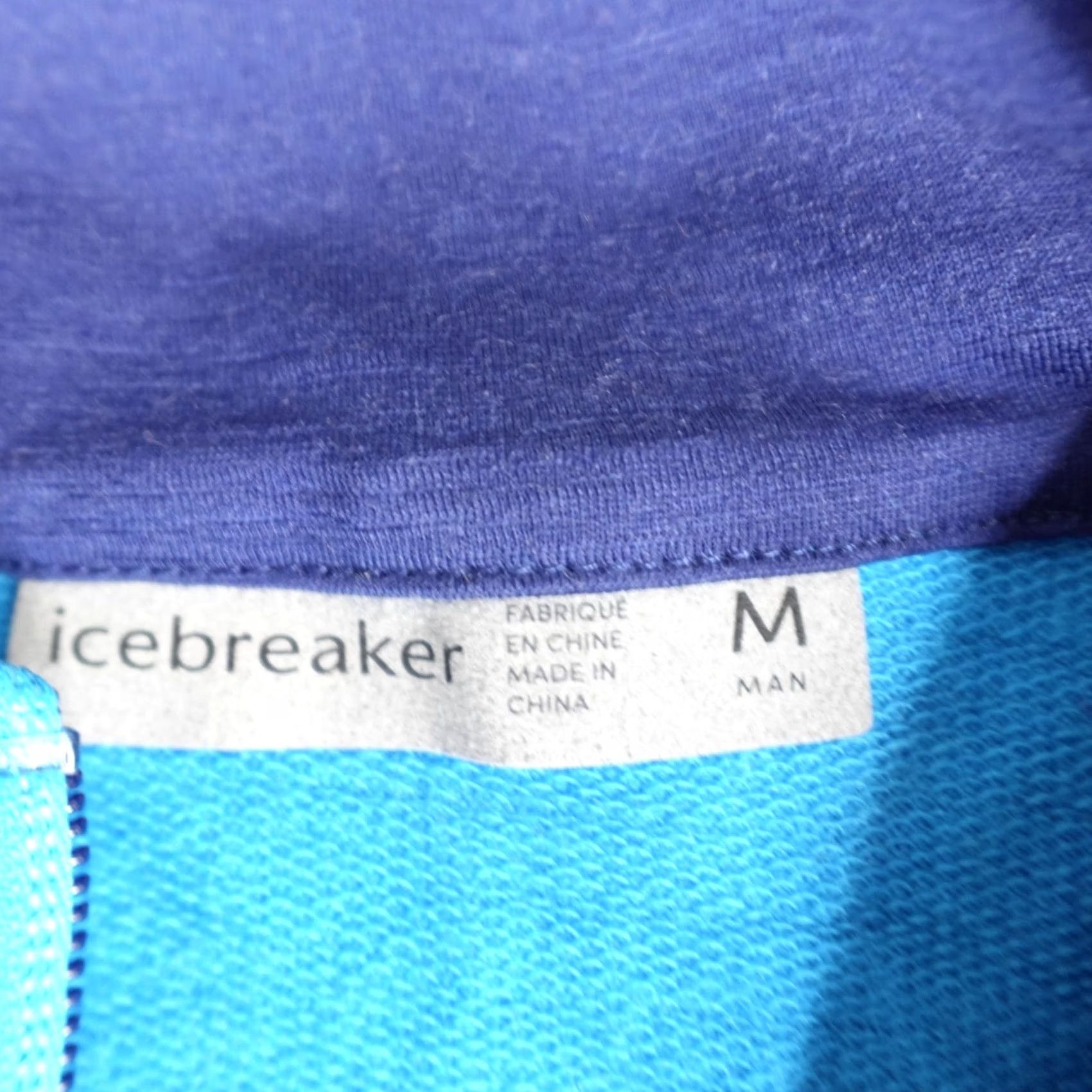 Icebreaker Icebreaker Mens Sweater Medium Blue Green Teal Full Zip 100% Wool Size US M / EU 48-50 / 2 - 4 Thumbnail