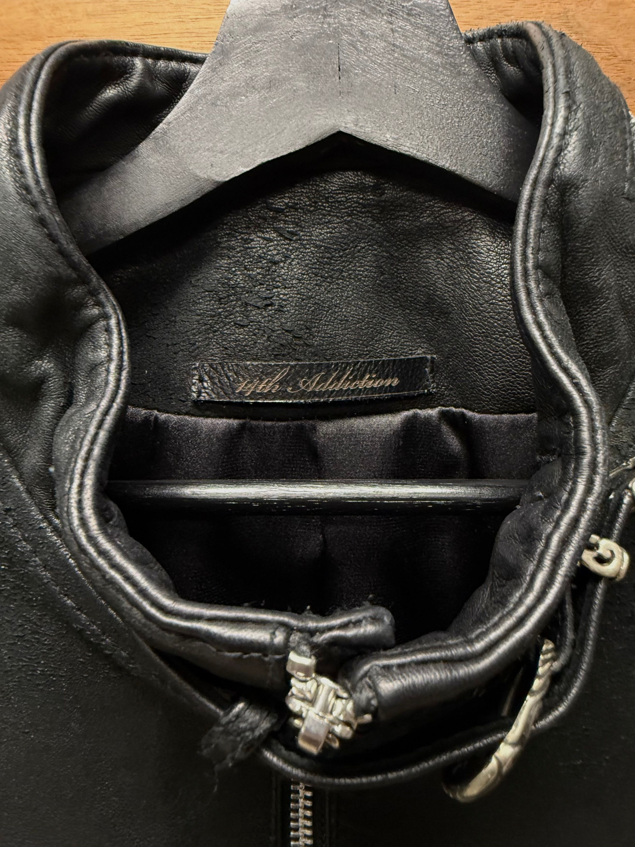 14th Addiction ‘Cross Zip’ Black Lambskin Leather Jacket Size M / US 6-8 / IT 42-44 - 4 Thumbnail