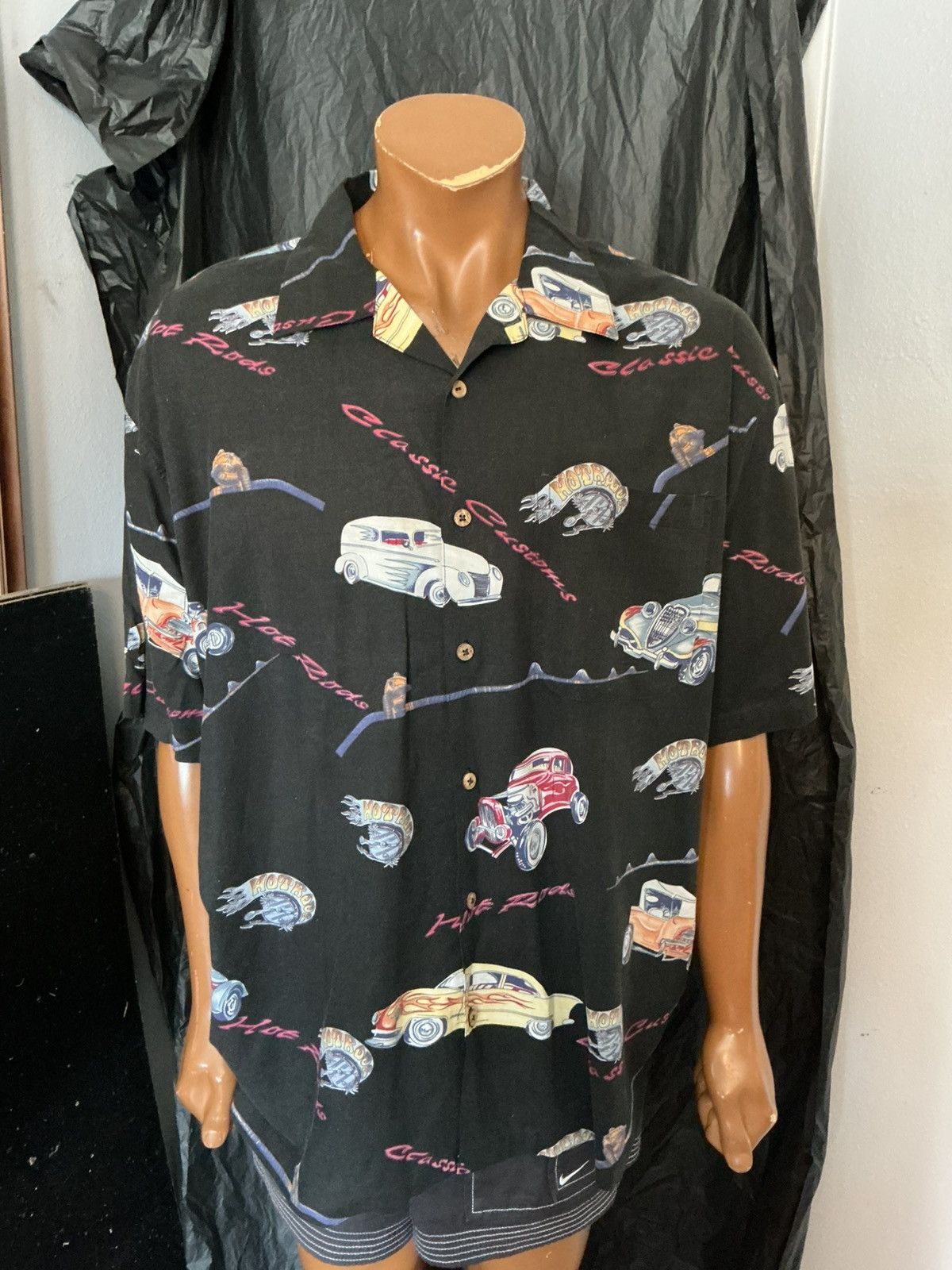 Vintage Vintage Bluewater Wear Hot Rods Cars Racing Hawaiian Shirt Size US XXL / EU 58 / 5 - 9 Thumbnail