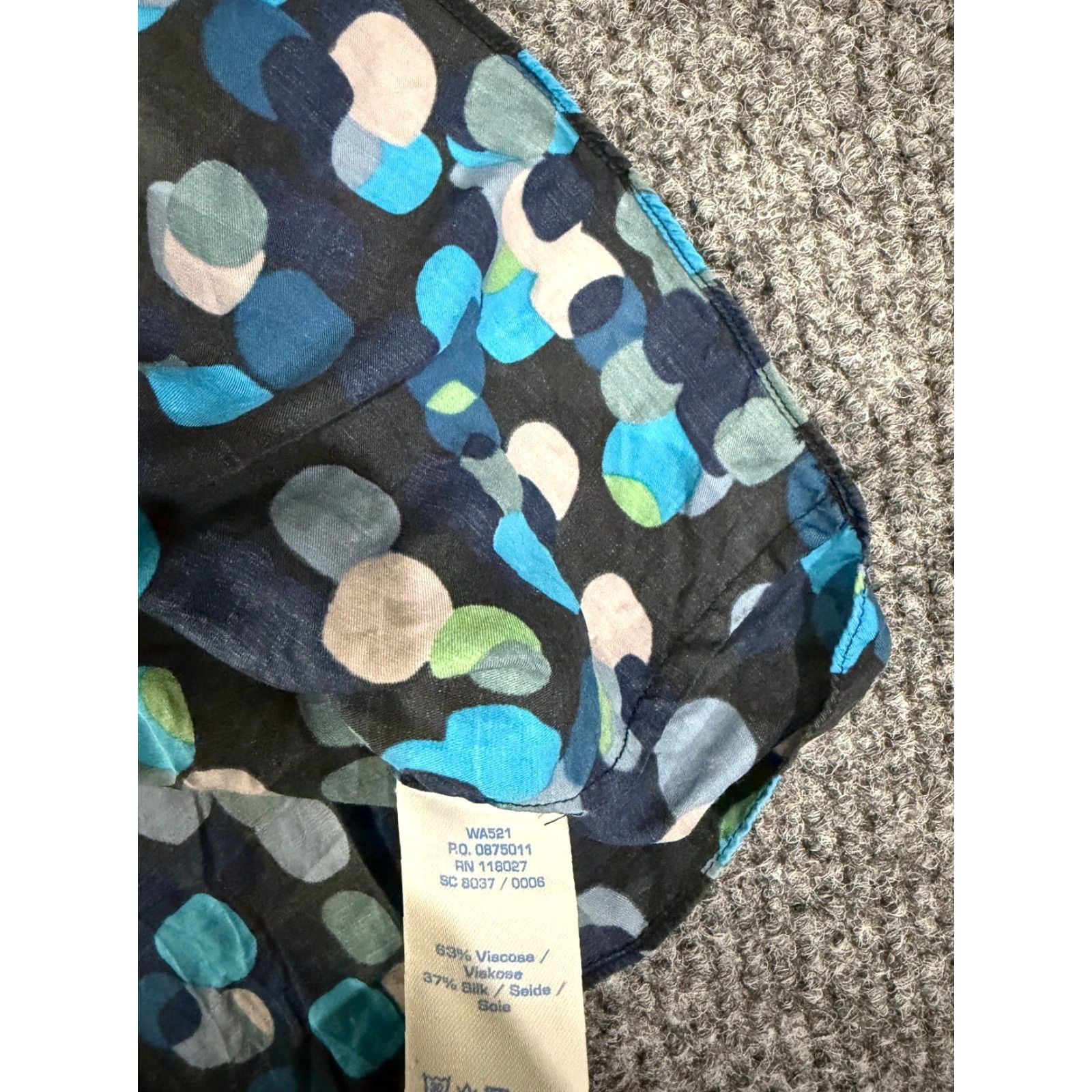 Boden Boden Blouse Women 12 Blue Green Polka Dot Long Sleeve Henley Tie Waist Pullover Regular Size XL / US 12-14 / IT 48-50 - 5 Thumbnail