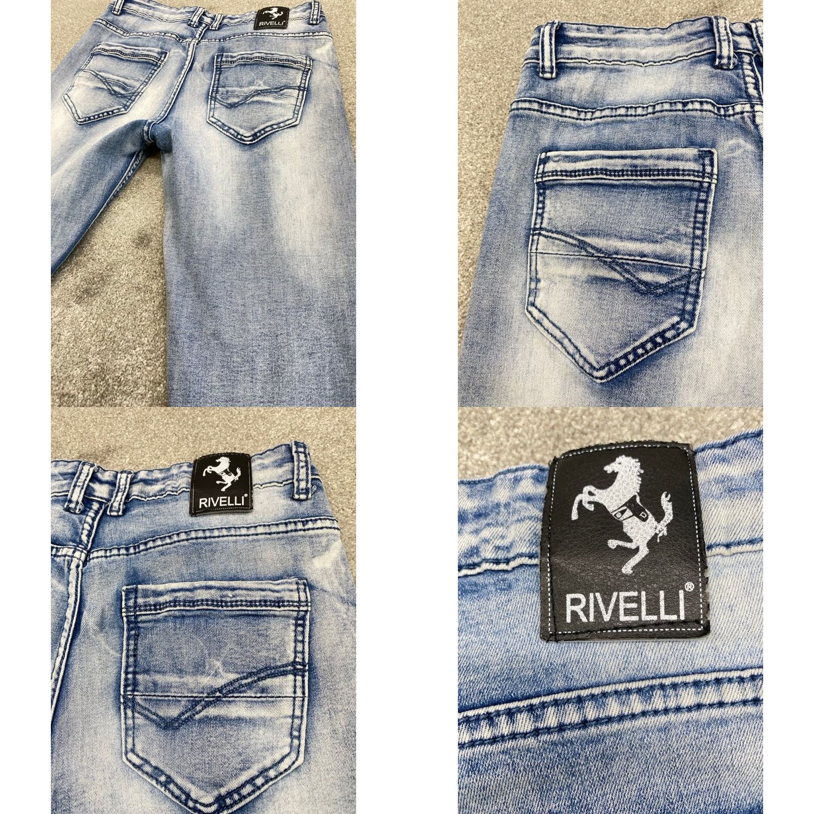 Denime Rivelli Jeans 32x32 Blue Denim Straight Slim 5808 Jeans Mens Regular 5-Pocket Stretch Cotton Polyester Spandex N/A Size US 32 / EU 48 - 9 Thumbnail