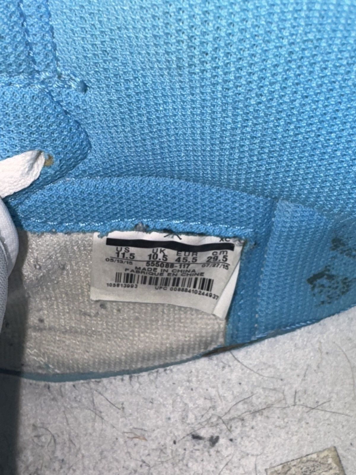 Jordan Brand Jordan 1 UNC 2015 size 11.5 Size US 11.5 / EU 44-45 - 5 Thumbnail