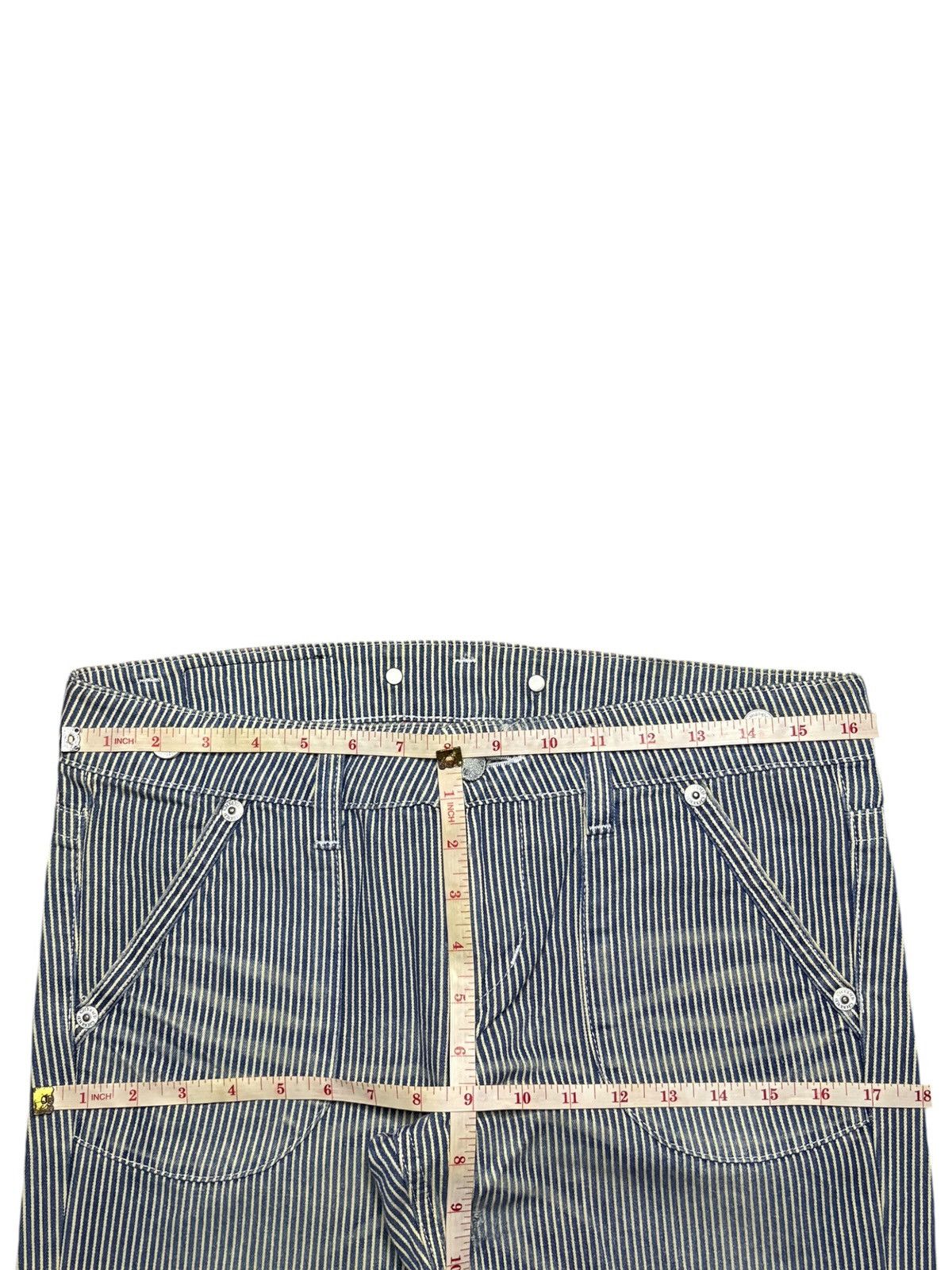 Wrangler Vintage Wrangler Hickory Style Suspenders Flare Denim Size 33" - 15 Thumbnail