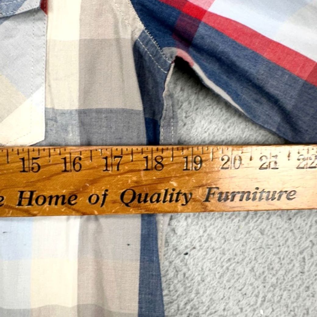 Levi's Levi's Shirt Mens Small Two Horse Brand Blue Red Plaid Western Pearl Snap Pockets Size US S / EU 44-46 / 1 - 6 Thumbnail