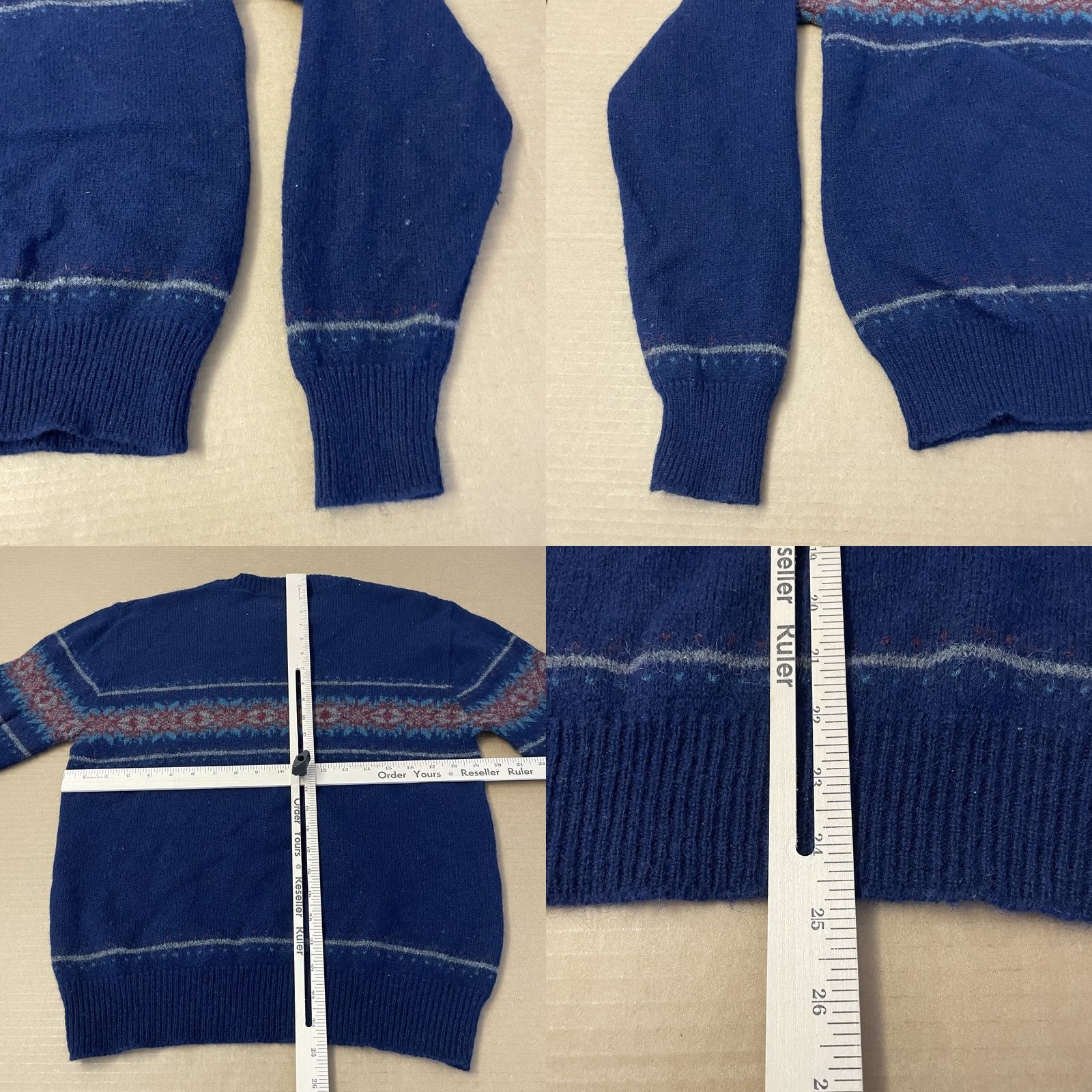 Jantzen VINTAGE Jantzen Sweater Womens Medium Blue Pullover Geometric Knit 90s Ladies Size M / US 6-8 / IT 42-44 - 8 Thumbnail