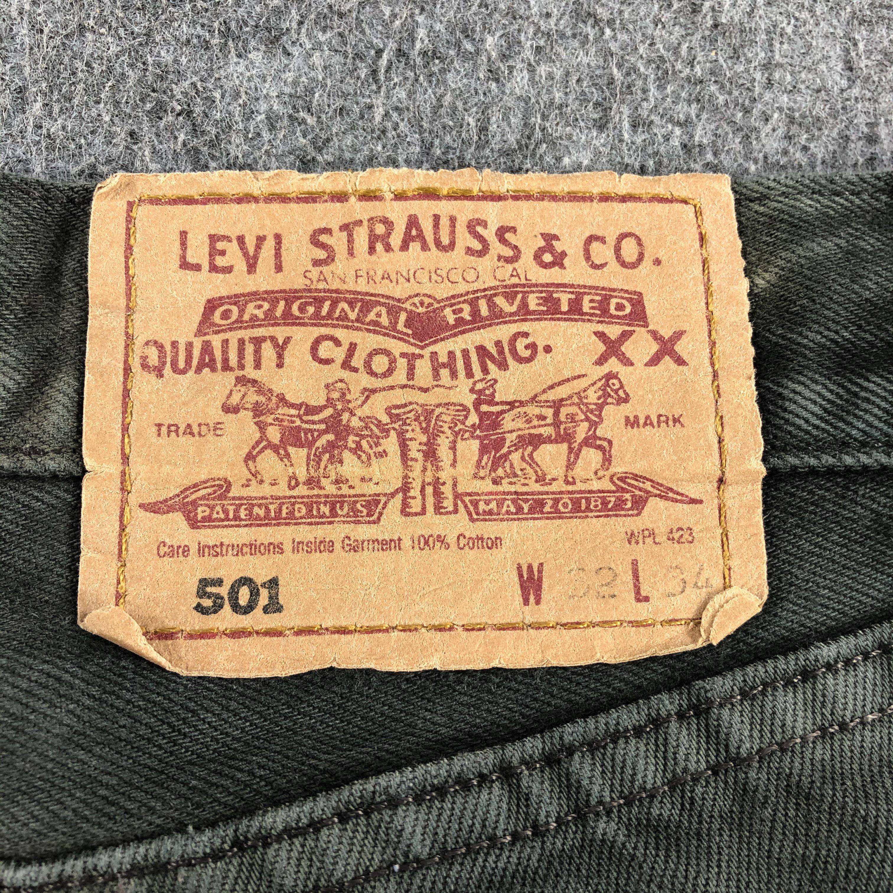 Levi's Vintage 90s Ripped Levis 501 Earth Tone Jeans-J1550 Size US 31 - 5 Thumbnail