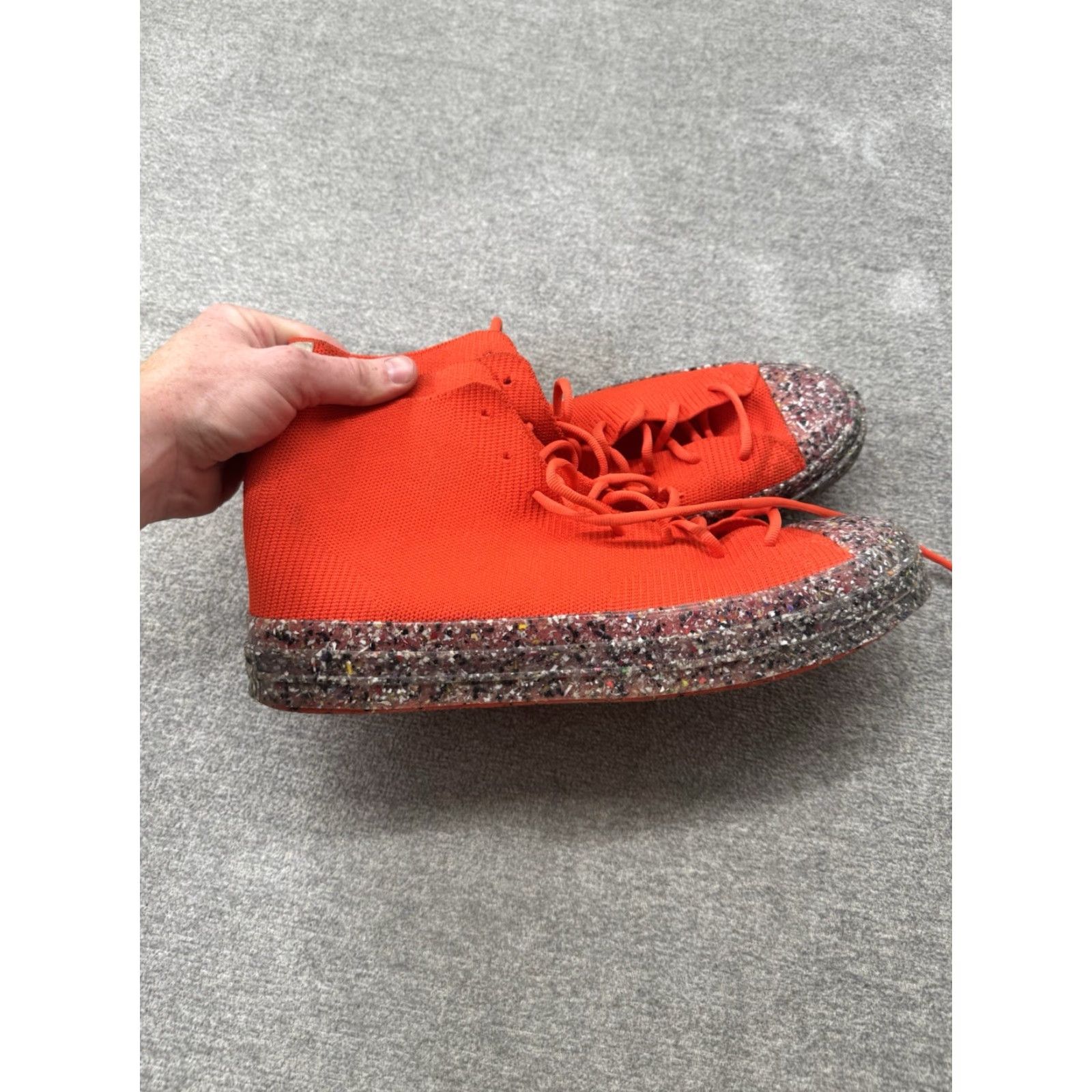 Converse Converse Chuck 70 Renew Knit Orange Recycled High Top Sneaker Men 12 Shoes Shoe Sneaker Knit Orange Men 12 Size US L / EU 52-54 / 3 - 2 Thumbnail