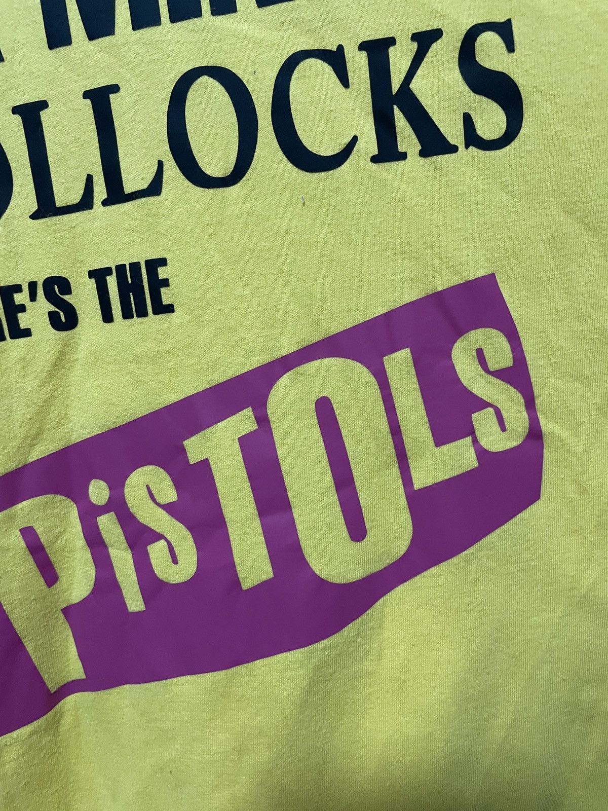 Band Tees × Vintage Vintage Sex Pistols Nevermind the Bollocks Yellow Tee Size US XL / EU 56 / 4 - 5 Thumbnail