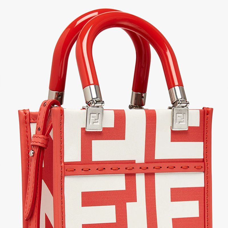 Fendi o1loc1c0824 Size: OS / Mini Sunshine Shopper in Red/White Size ONE SIZE - 5 Thumbnail