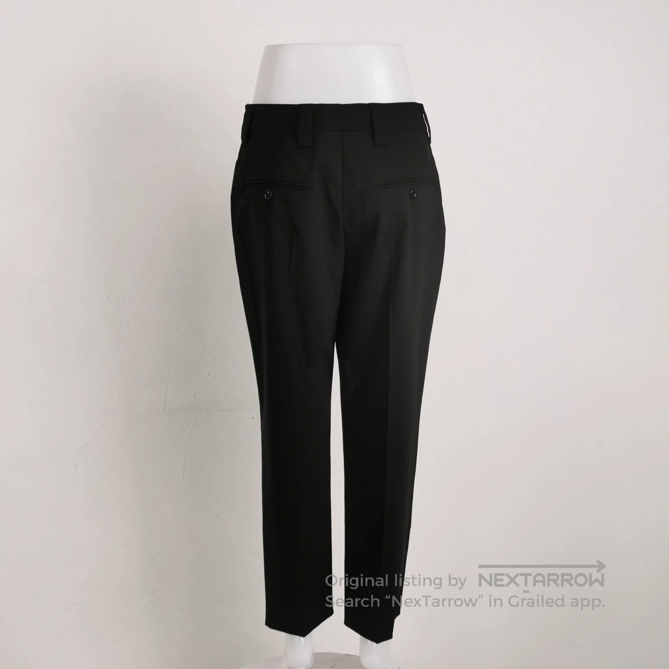 Prada Prada Wool Blend Triangle Logo Trousers . Size 37" - 2 Thumbnail