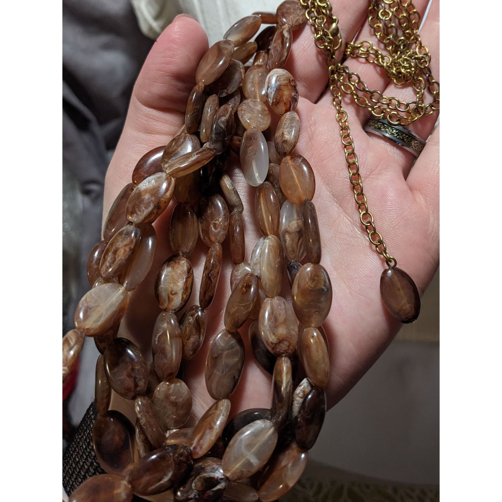 Other Earthy Multilayer Marbled Beaded Necklace Size ONE SIZE - 8 Thumbnail