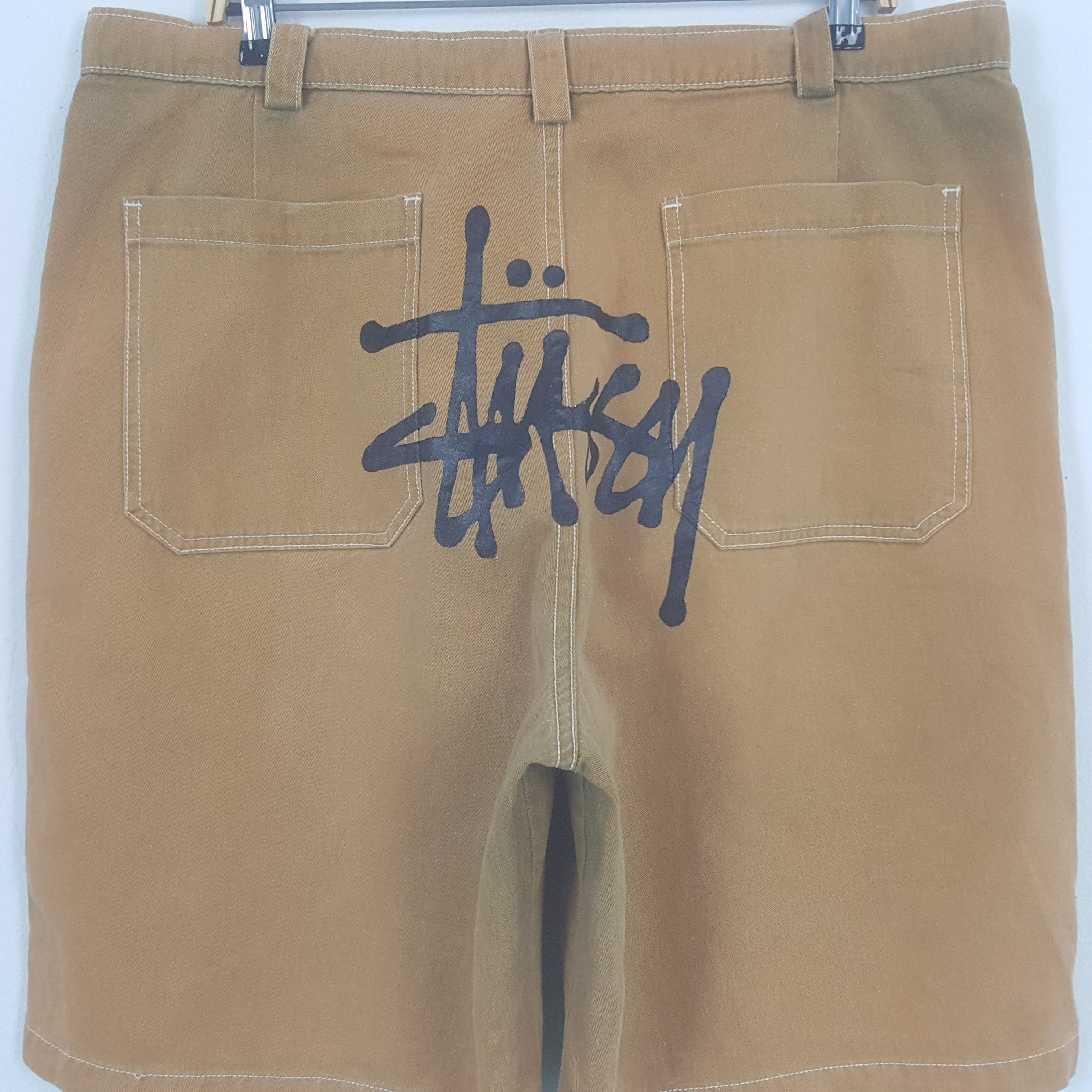 Stussy × Vintage Vintage Stussy Custom Art Logo Short Pants Size US 37 - 2 Thumbnail