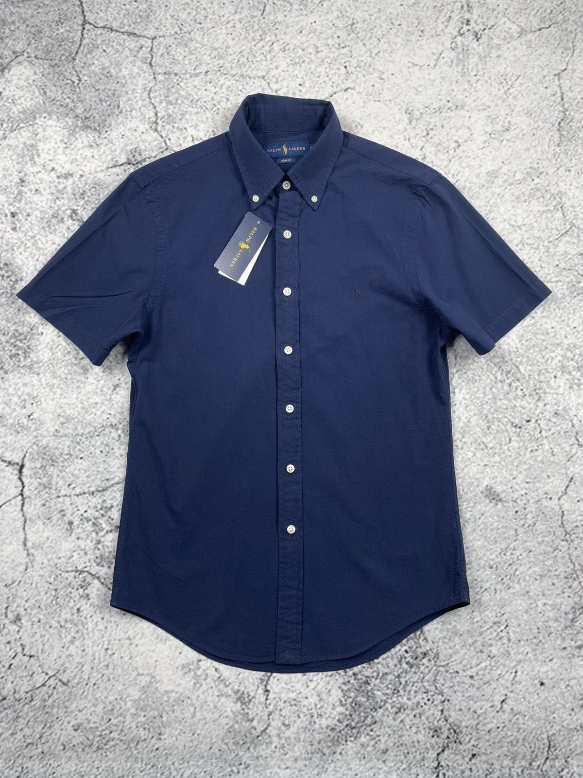 Polo Ralph Lauren Polo Ralph Lauren S Plain Navy Short-Sleeve Shirt EGV Size US S / EU 44-46 / 1 - 2 Thumbnail