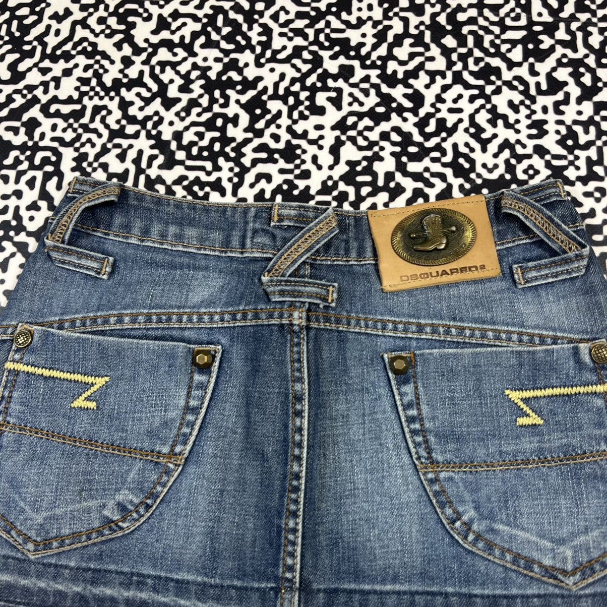 Dsquared2 Vintage 90s Dsquared 2 Luxury Denim Mini Skirt Y2K Style Size 26" / US 2 / IT 38 - 10 Thumbnail