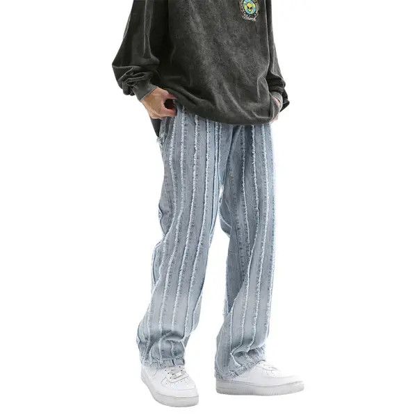 Japanese Brand Fukada x Kei Striped Stacked Denim Jeans Size US 30 / EU 46 - 6 Thumbnail