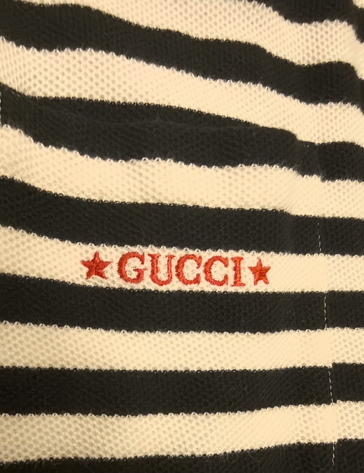 Gucci Gucci Black and white striped pocket logo short-sleeved Pol Size US M / EU 48-50 / 2 - 2 Thumbnail