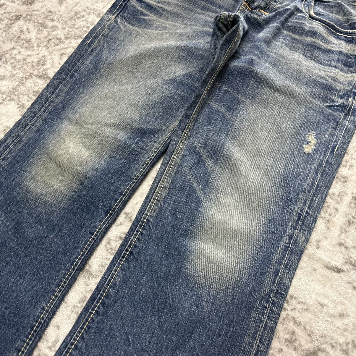 Edwin Vintage Edwin 511 Blue Trip Heavy Stitched Flared Jeans Size US 29 - 9 Thumbnail