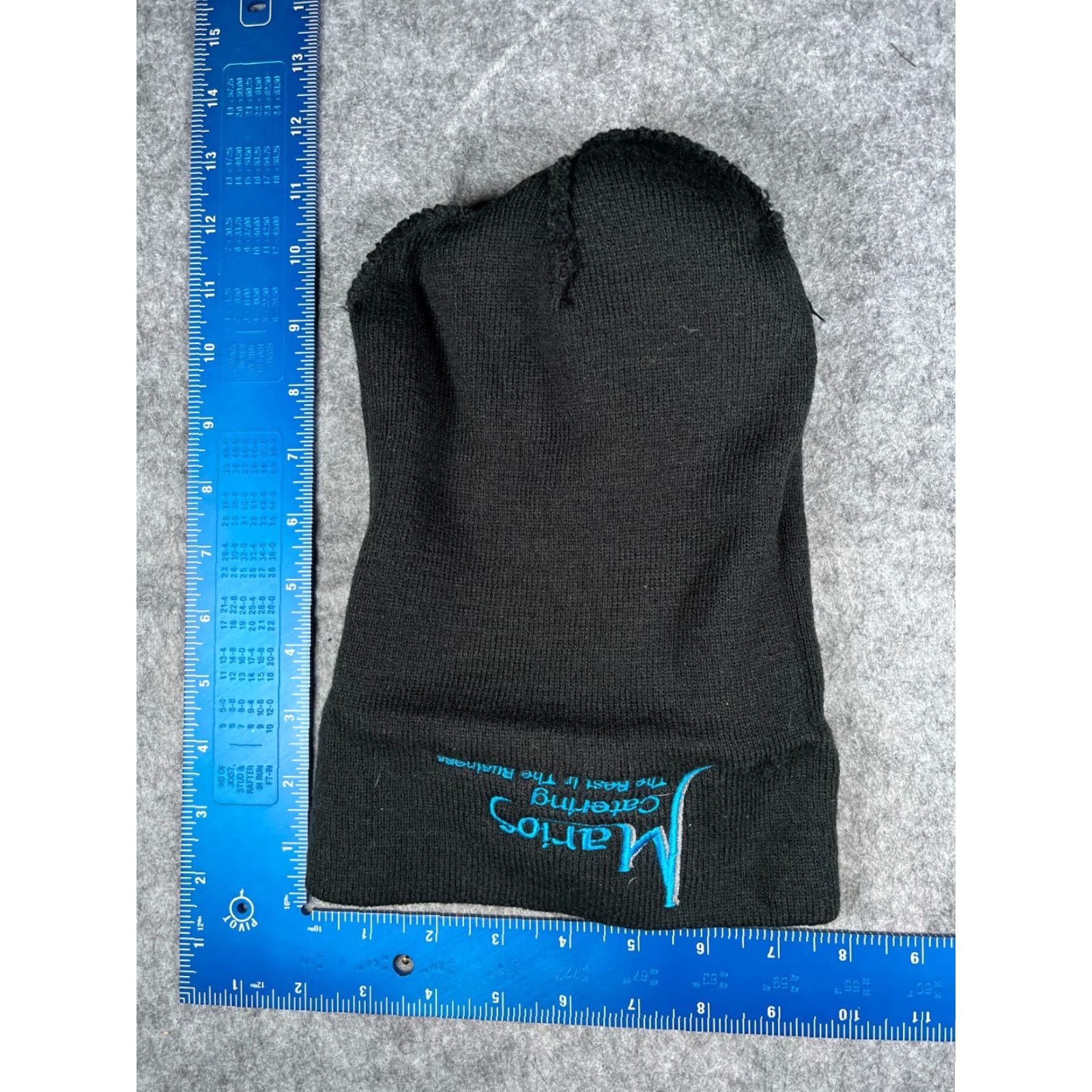 Vintage ACADEMYFITS Beanie Knit Hat Adult One Size Black Knit Acrylic Casual Ski Logo 90s Men Size ONE SIZE - 5 Thumbnail