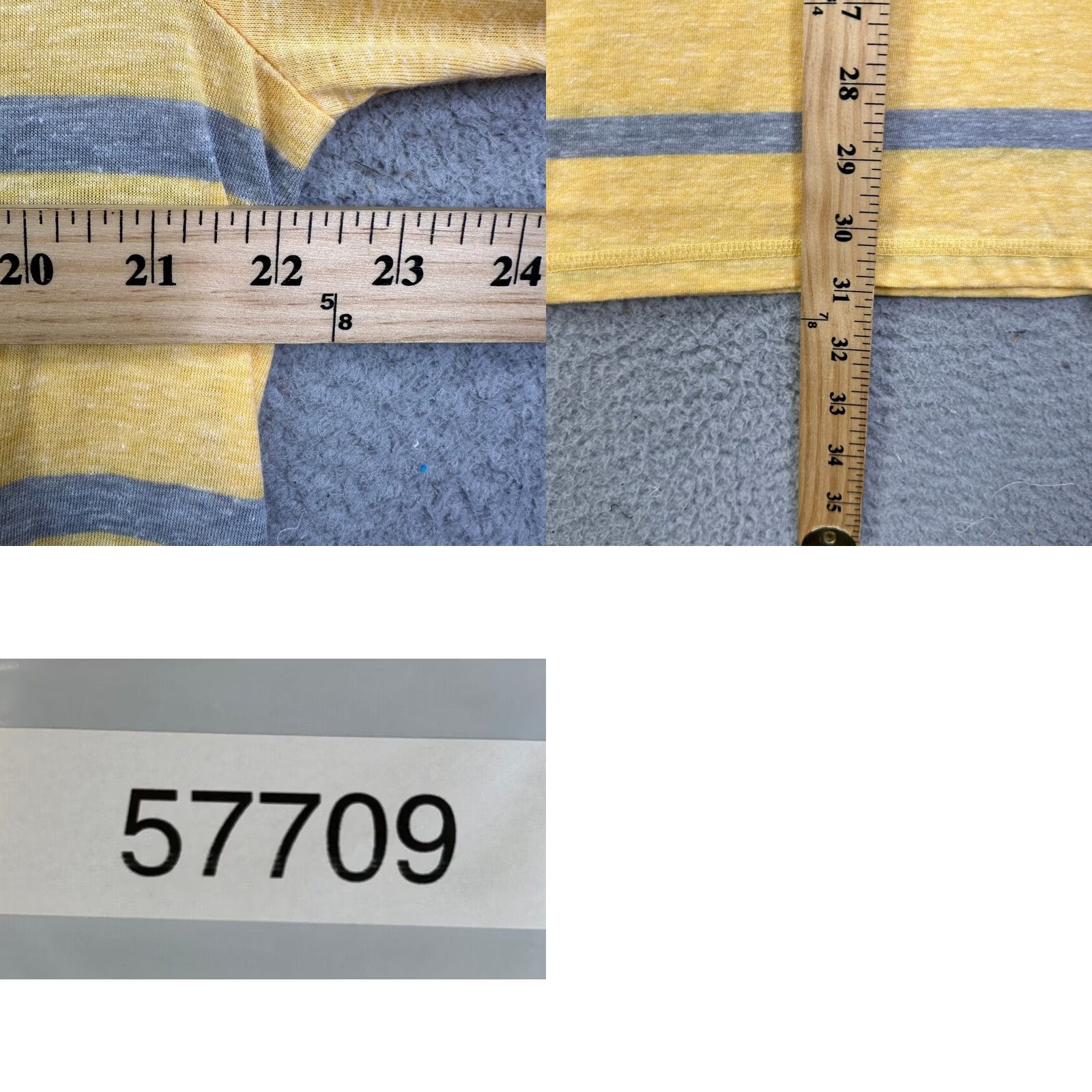 Vintage Urban Pipeline Henley Shirt Adult XL Yellow Grey Stripe Long Sleeve Tee Mens NEW Size US XL / EU 56 / 4 - 8 Thumbnail