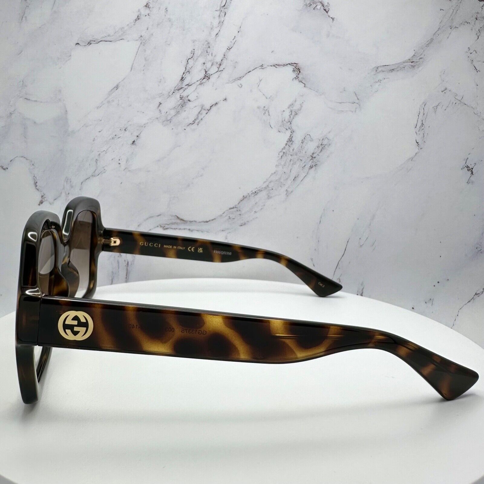 Gucci Gucci Sunglasses Brown Black Tortoise Gold GG Oversized Size ONE SIZE - 3 Thumbnail