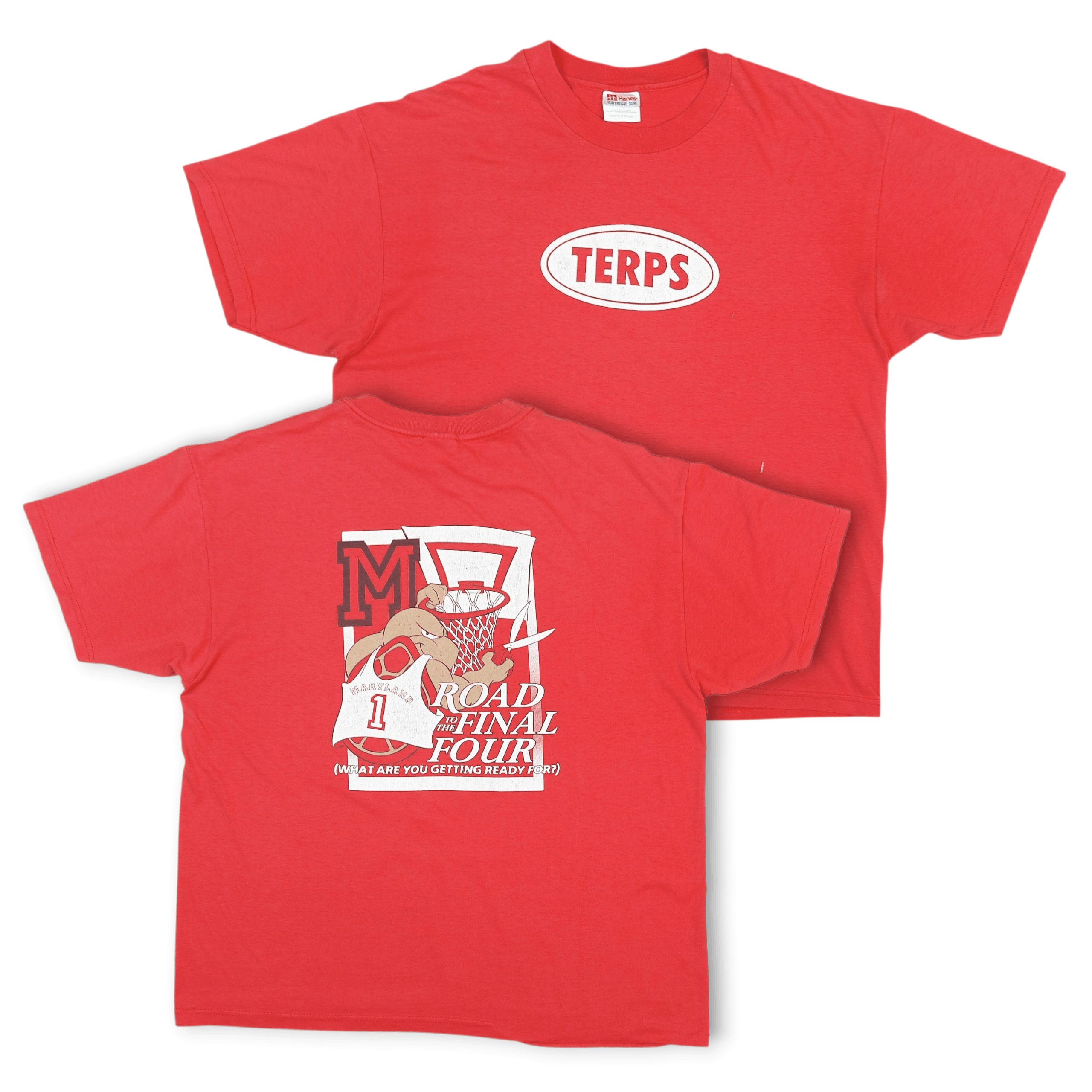 NCAA Vintage 90s TERPS University Of Maryland Terrapins NCAA TEE Size US XL / EU 56 / 4 - 1 Thumbnail