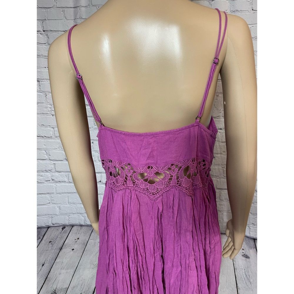 Free People NWT New Free People Ilektra Slip Cotton Mulberry Dress Size Size XS / US 0-2 / IT 36-38 - 9 Thumbnail