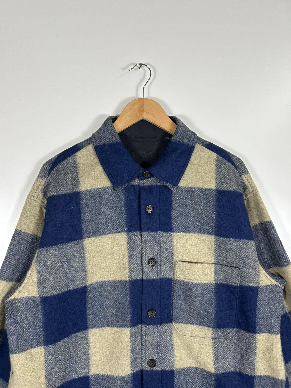 Japanese Brand × Uniqlo 🔥Uniqlo Flannel Wool Button Shirt Jacket Size US XL / EU 56 / 4 - 4 Thumbnail
