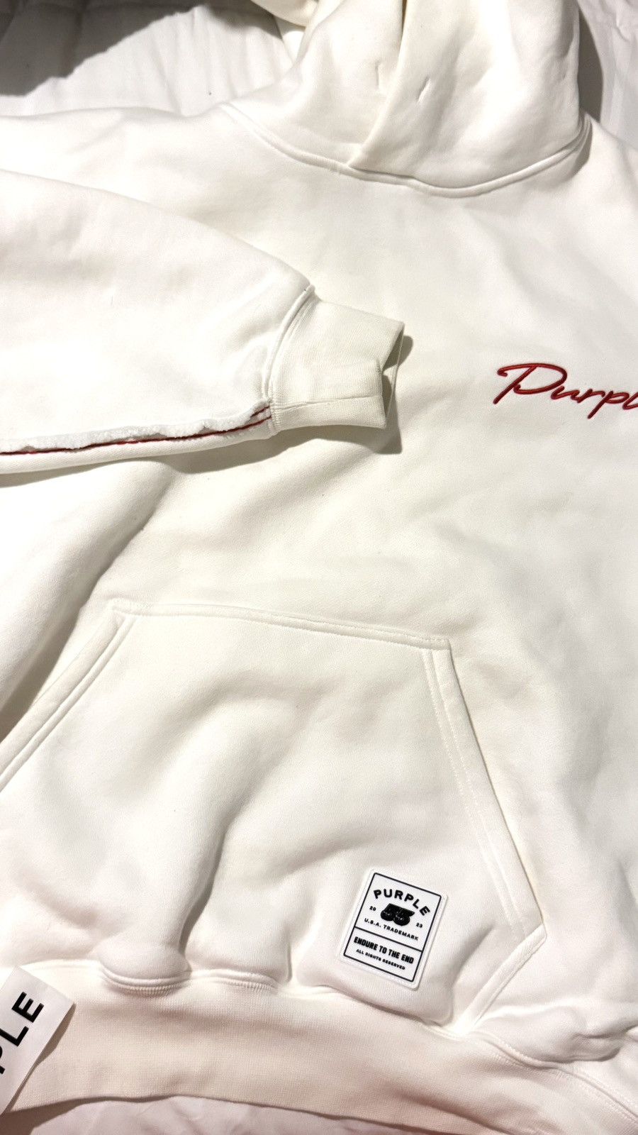 Purple Brand white hoodie with red outline Size US L / EU 52-54 / 3 - 2 Thumbnail