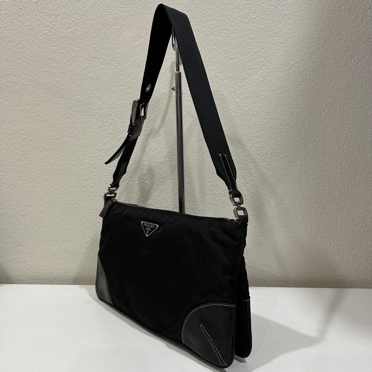 Prada ‼️LASTDROP‼️ AUTHENTIC PRADA TESSUTO BAGUETTE SHOULDER BAG Size ONE SIZE - 5 Thumbnail