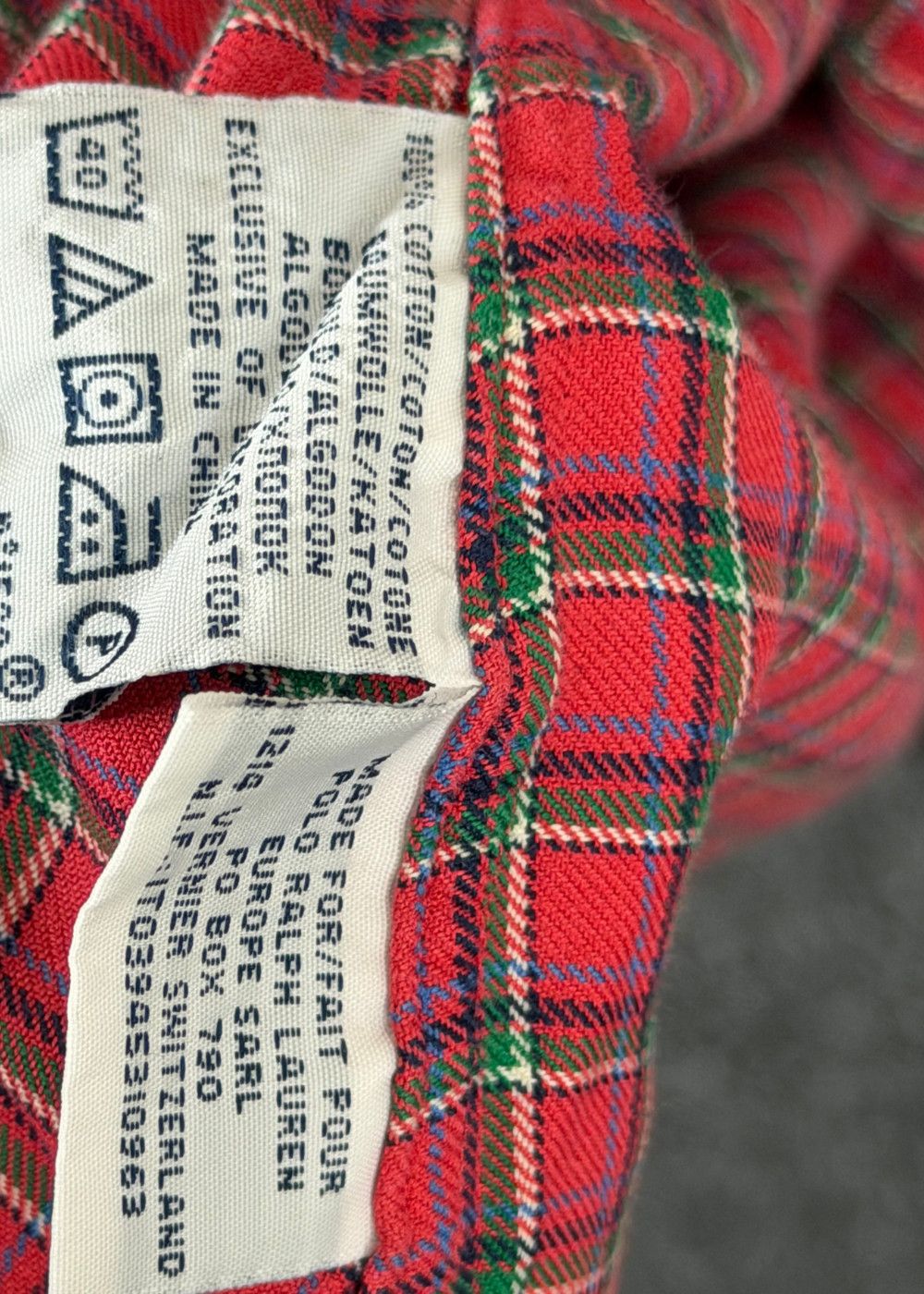 VTG PRL "Custom Fit" Tartan Plaid Button-Down Shirt image 4