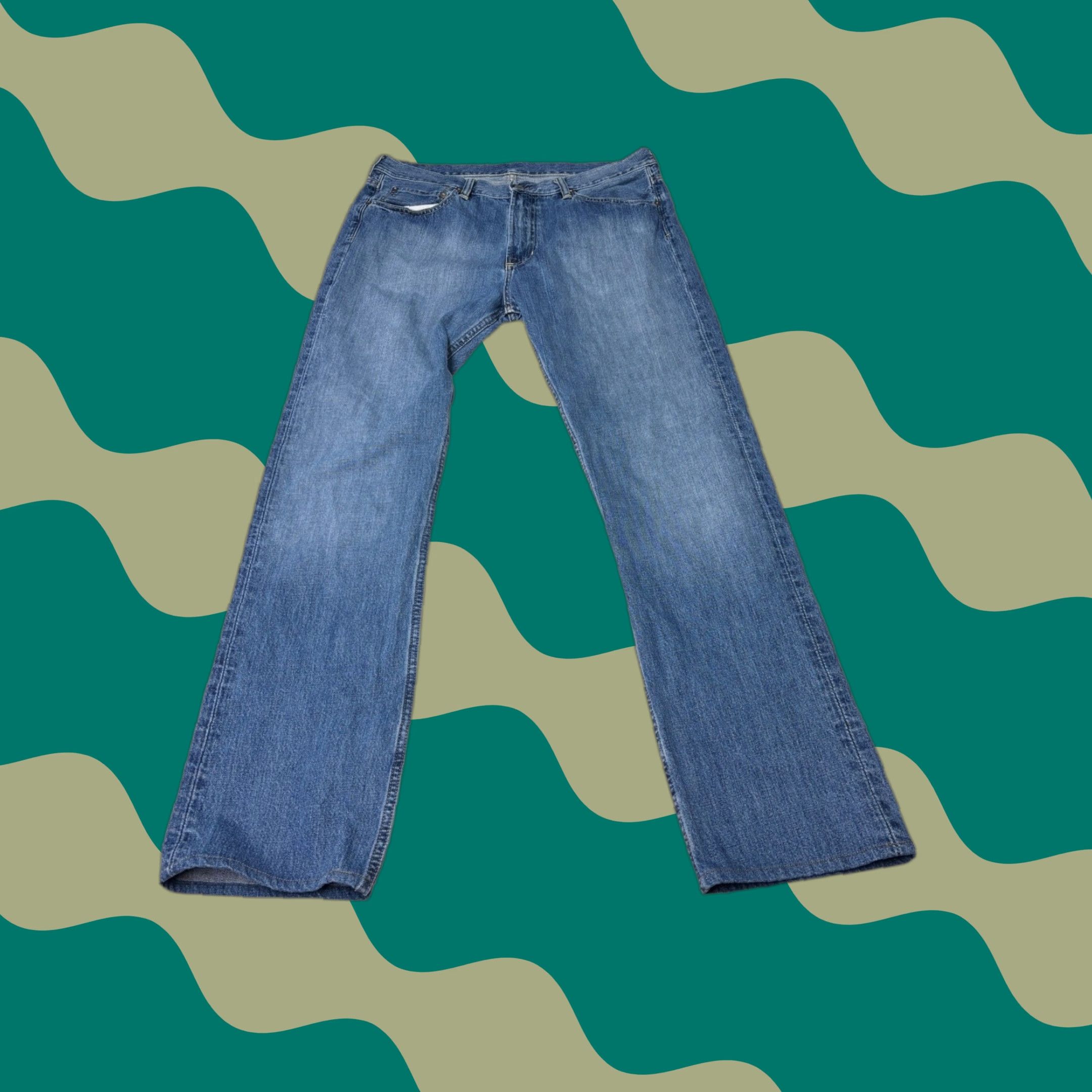 Polo Ralph Lauren Polo Ralph Lauren Jeans Men Classic Fit Straight Leg Blue Wash 36X33 Denim Cotton Zip Button 5-Pocket Distressed Pockets Logo Size US M / EU 48-50 / 2 - 1 Thumbnail