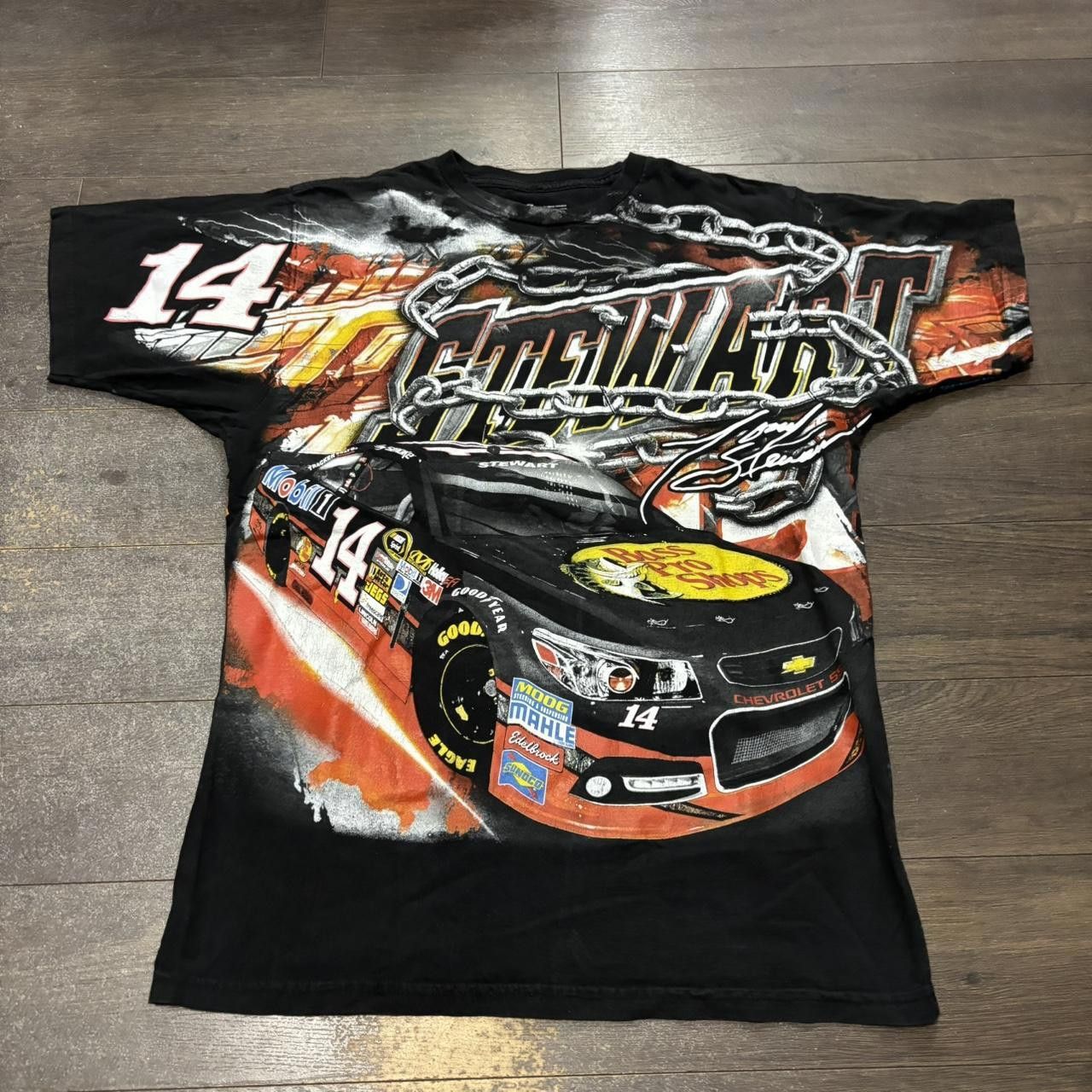 Chase Authentics vintage Tony Stewart bass pro shop all over print t shirt L Size US L / EU 52-54 / 3 - 2 Thumbnail