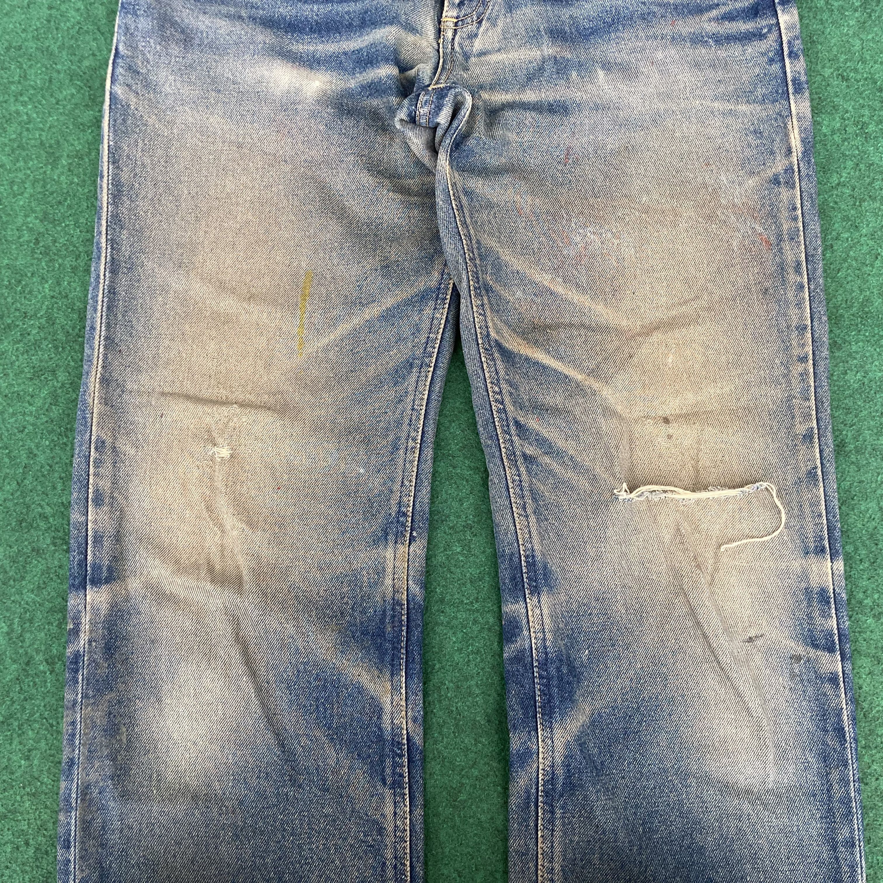 Lee Vintage Lee Faded Distressed Ripped Sz 30 Denim Jeans Size US 30 / EU 46 - 7 Thumbnail