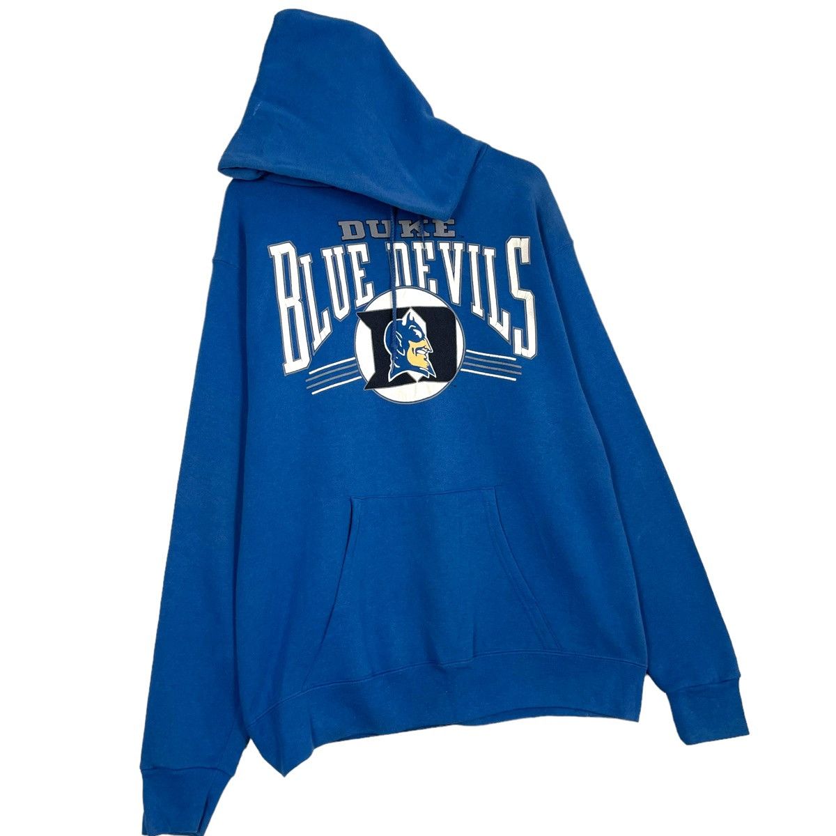 Vintage 💥DUKE BLUE DEVIL USA BIG LOGO HOODIE SWEATER Size US L / EU 52-54 / 3 - 3 Thumbnail