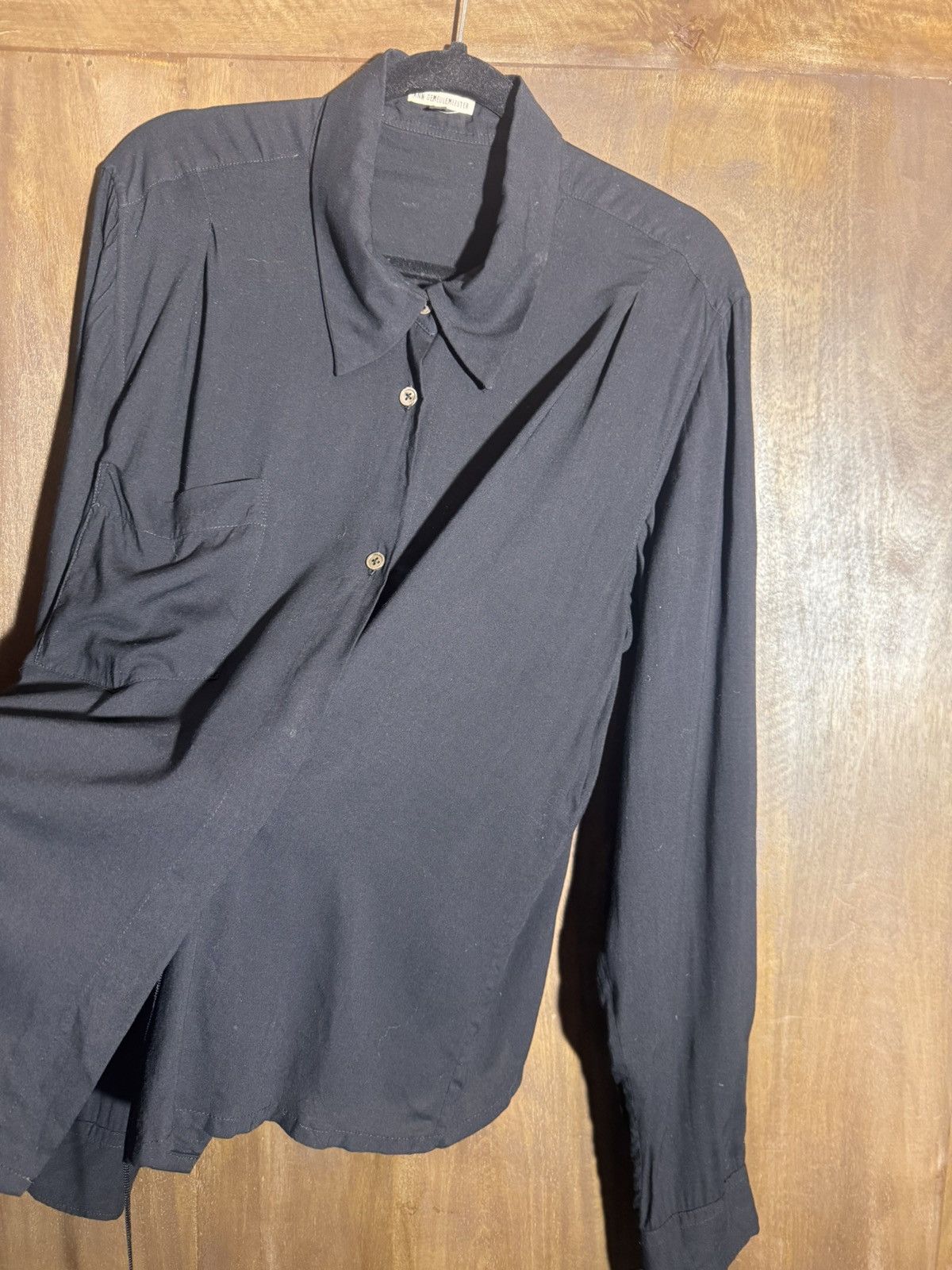 Ann Demeulemeester Ann Demeulemeester vintage asymetrical blouse 38 black Size S / US 4 / IT 40 - 7 Thumbnail