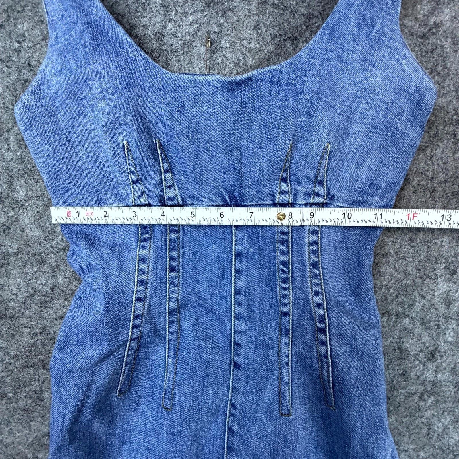 Rsq RSQ Mini Dress Womens Small Blue Y2K 90s Denim Stretch Size S / US 4 / IT 40 - 3 Thumbnail