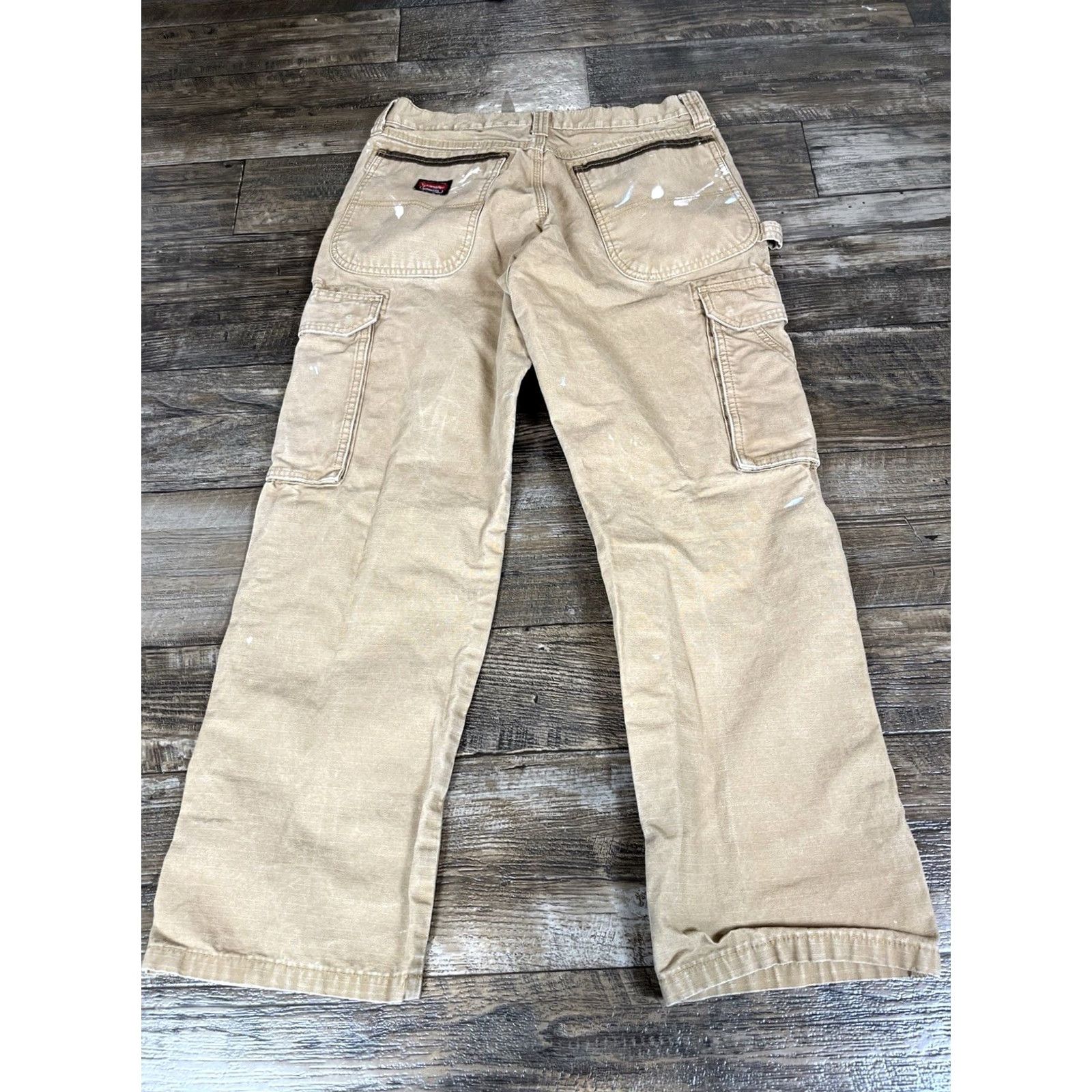 Wrangler VINTAGE Wrangler Riggs Workwear Pants Mens 32x30 Carpenter Cargo Straight Belt Loops Beige Brown 3W060BR Mens Size US 32 / EU 48 - 7 Thumbnail