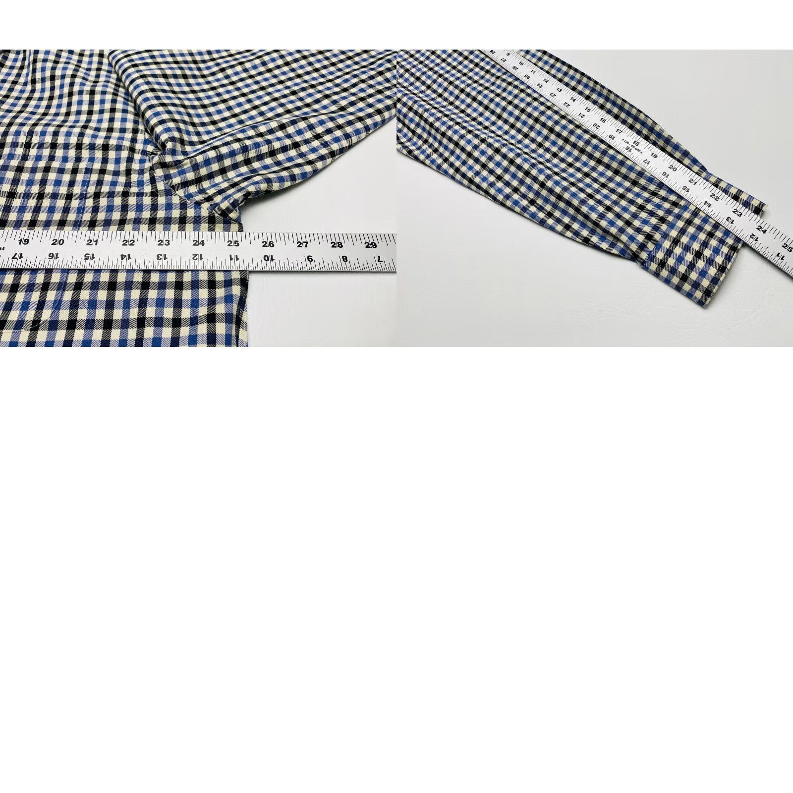 Lands' End NWT Lands' End Flannel Shirt Mens XL 17 Blue Check Button Up Long Sleeve Cotton Size US XL / EU 56 / 4 - 8 Thumbnail