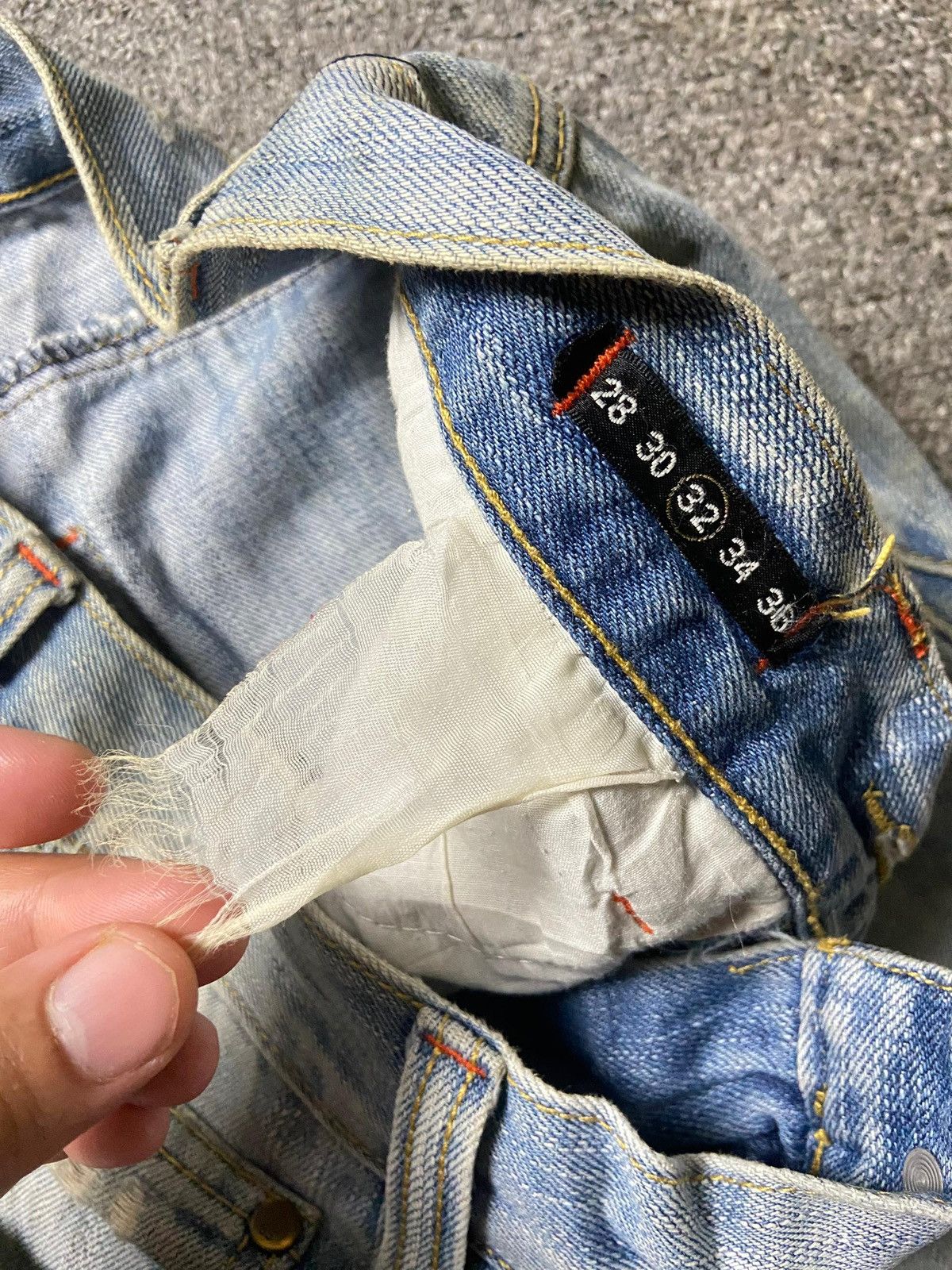 Japanese Brand ΣΒ9 STYLE BASIC Distressed Ripped Jeans (153) Size US 31 - 5 Thumbnail