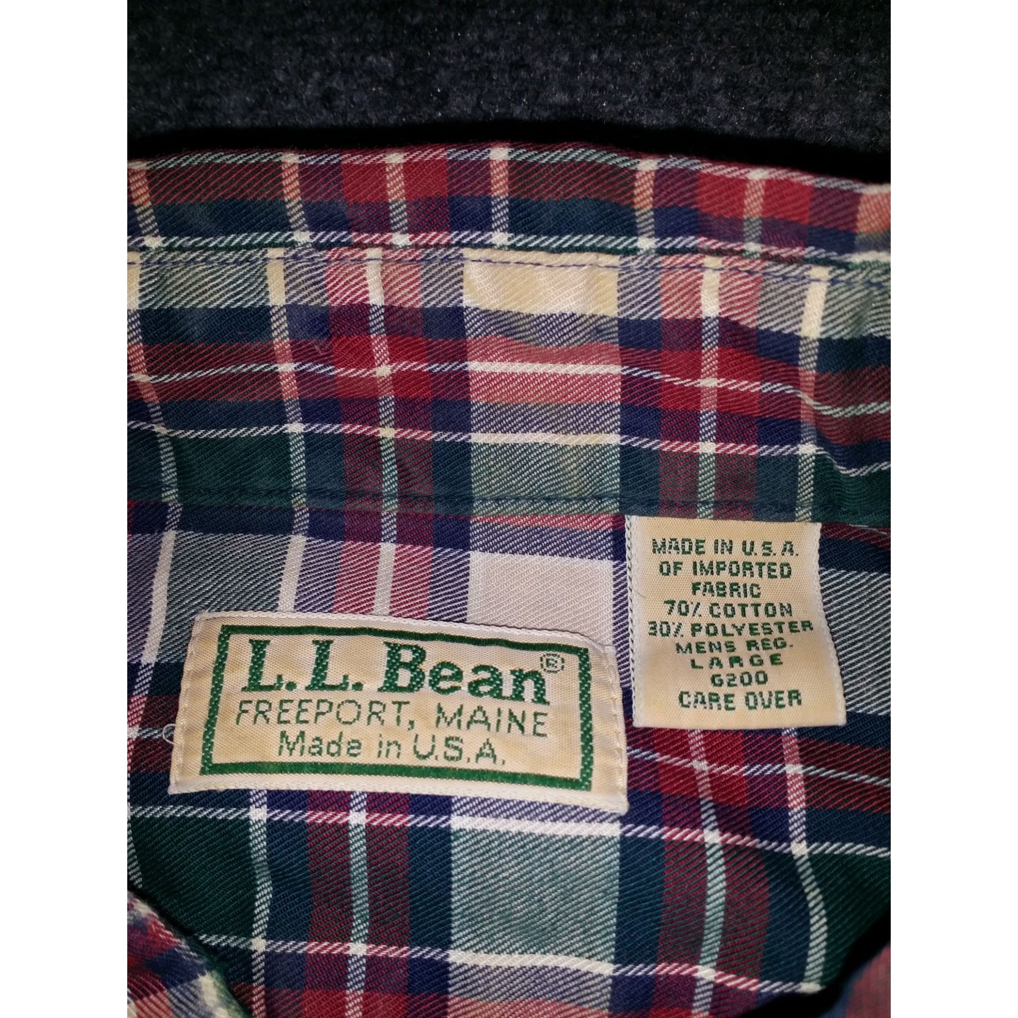 L.L. Bean Vintage L.L. Bean Freeport Maine Plaid Shirt Men's Size Larg Size US L / EU 52-54 / 3 - 6 Thumbnail