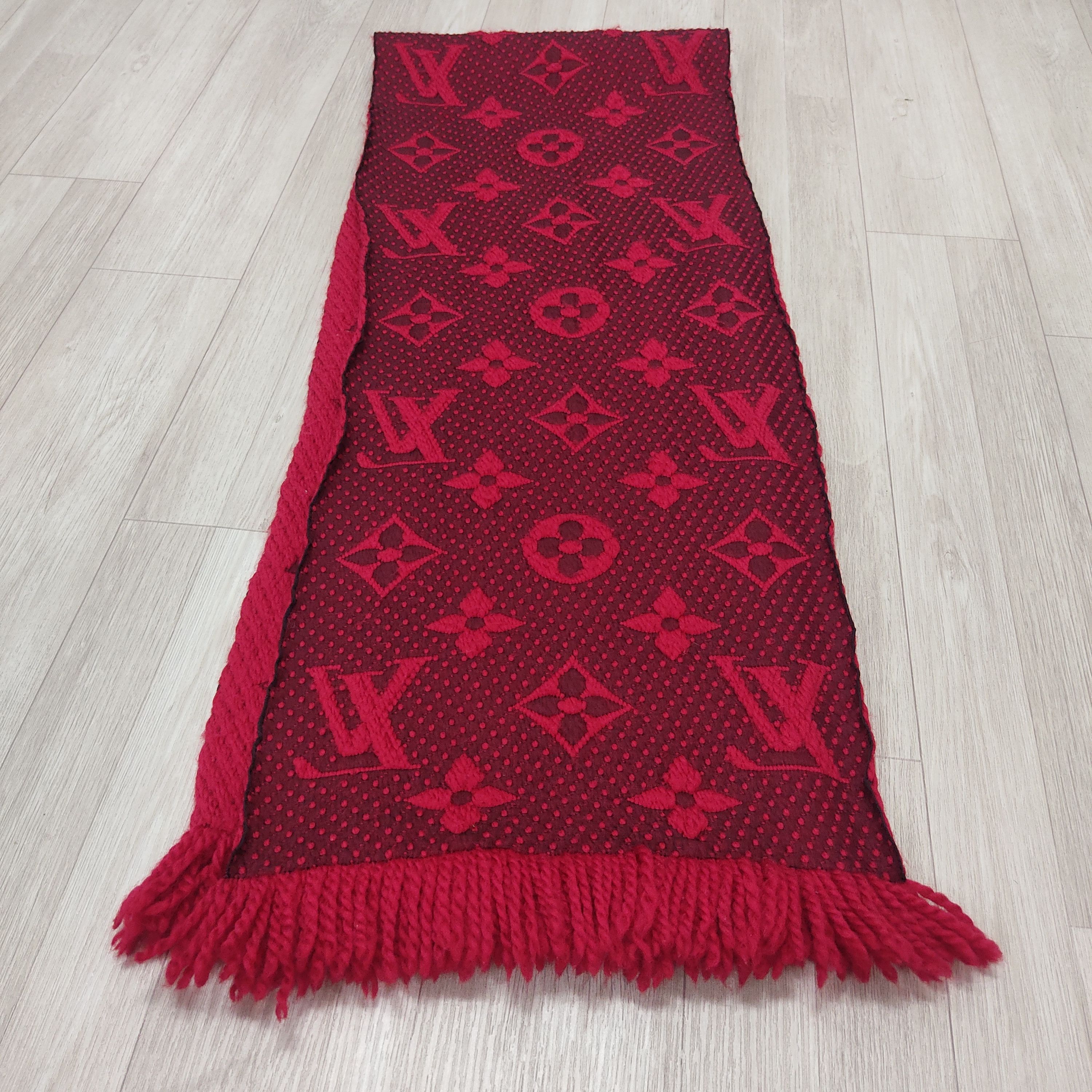 Louis Vuitton LOUIS VUITTON Logomania Monogram Wool Silk Wrap Scarf Size ONE SIZE - 8 Thumbnail
