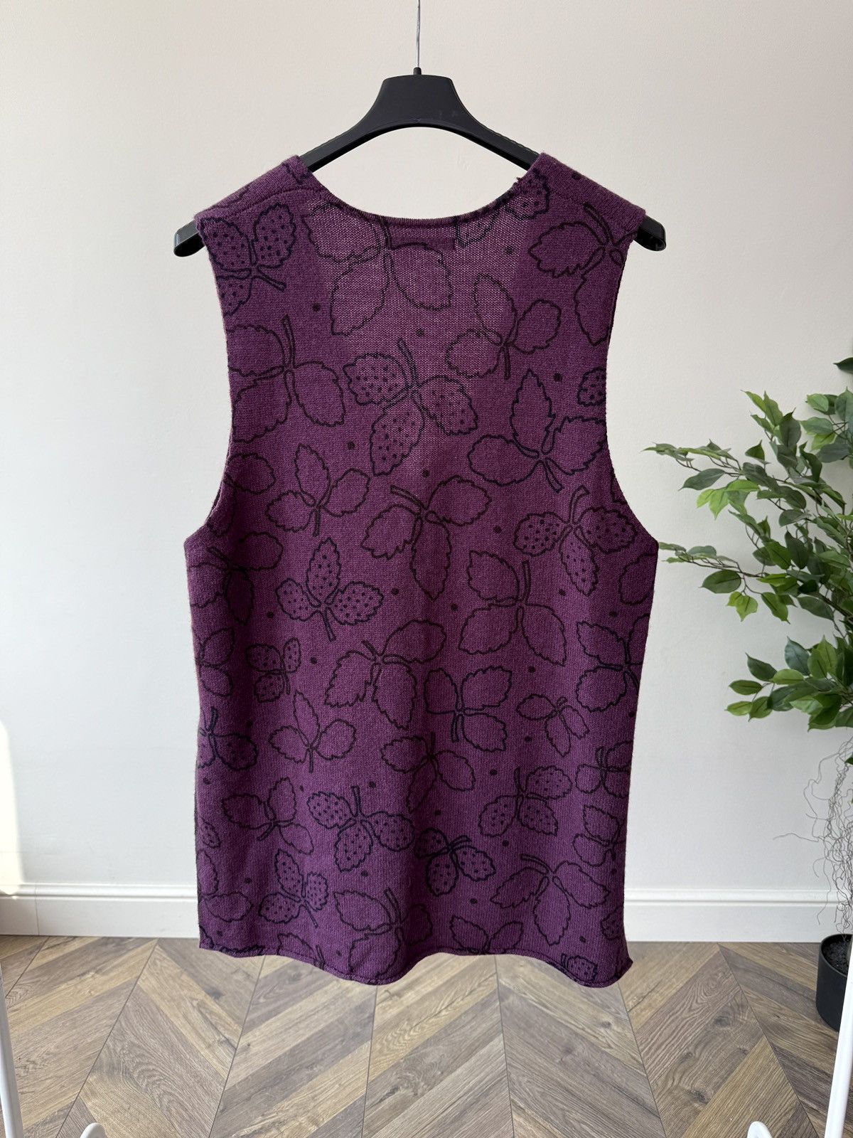 Gudrun Sjoden Vintage Gudrun Sjoden Womens Wool Knit Vest Floral Pattern Size M / US 6-8 / IT 42-44 - 11 Thumbnail