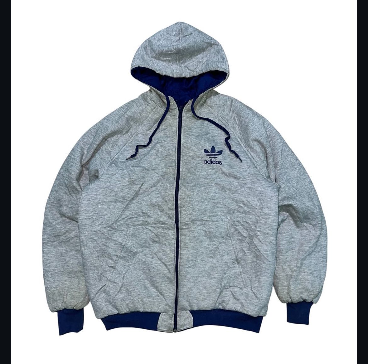 Adidas 90s Adidas Threefoil Embroidery Logo Reversible Jacket Size US XL / EU 56 / 4 - 2 Thumbnail