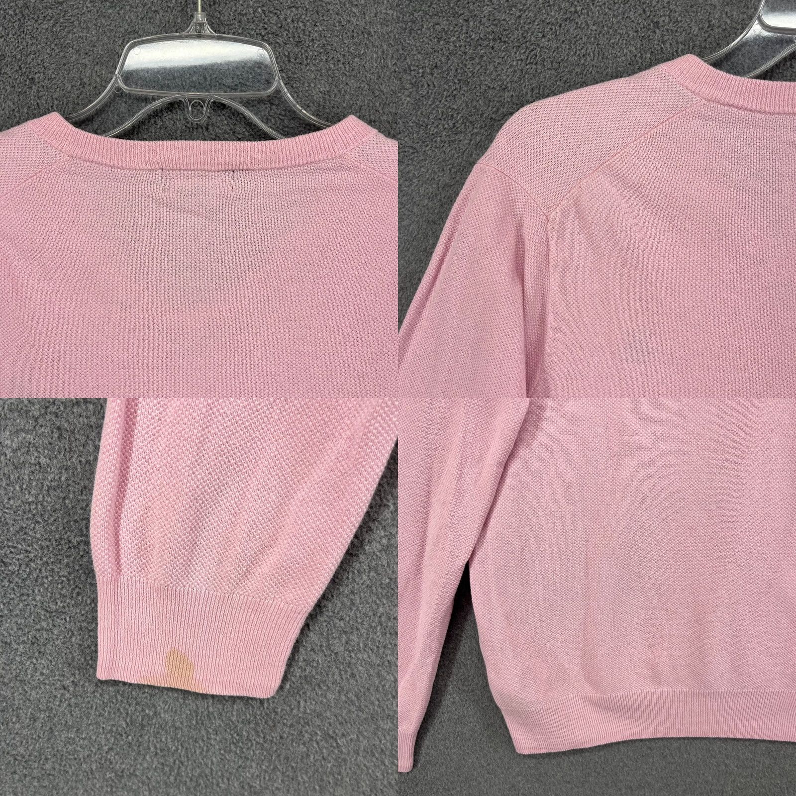 Brooks Brothers Brooks Brothers 346 Pink V Neck Sweater Knit Top Mens L Linen Cotton Preppy Golf Size US L / EU 52-54 / 3 - 9 Thumbnail