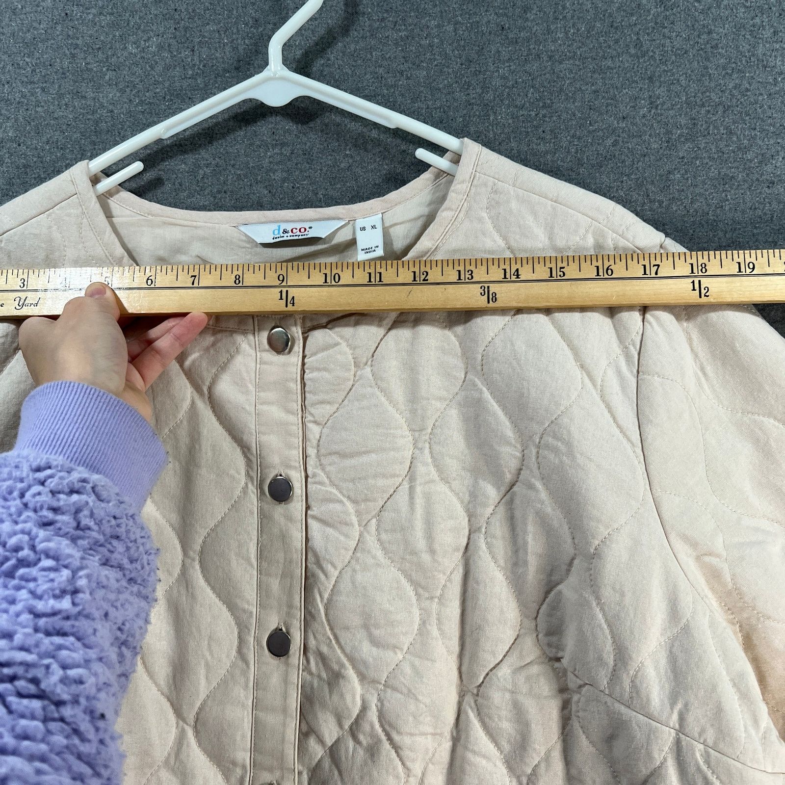 Other Denim & Co. Cotton Quilted Jacket Light Khaki Size X-Large Size XL / US 12-14 / IT 48-50 - 6 Thumbnail