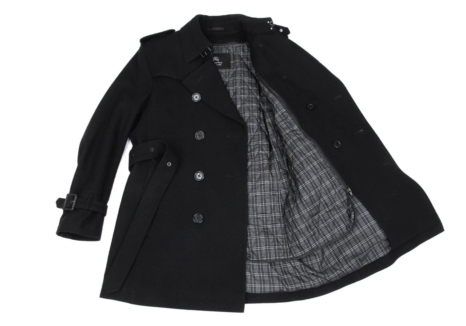 Burberry Wool Melton Half Coat with Removable Liner in Black, Size M Size US M / EU 48-50 / 2 - 10 Thumbnail