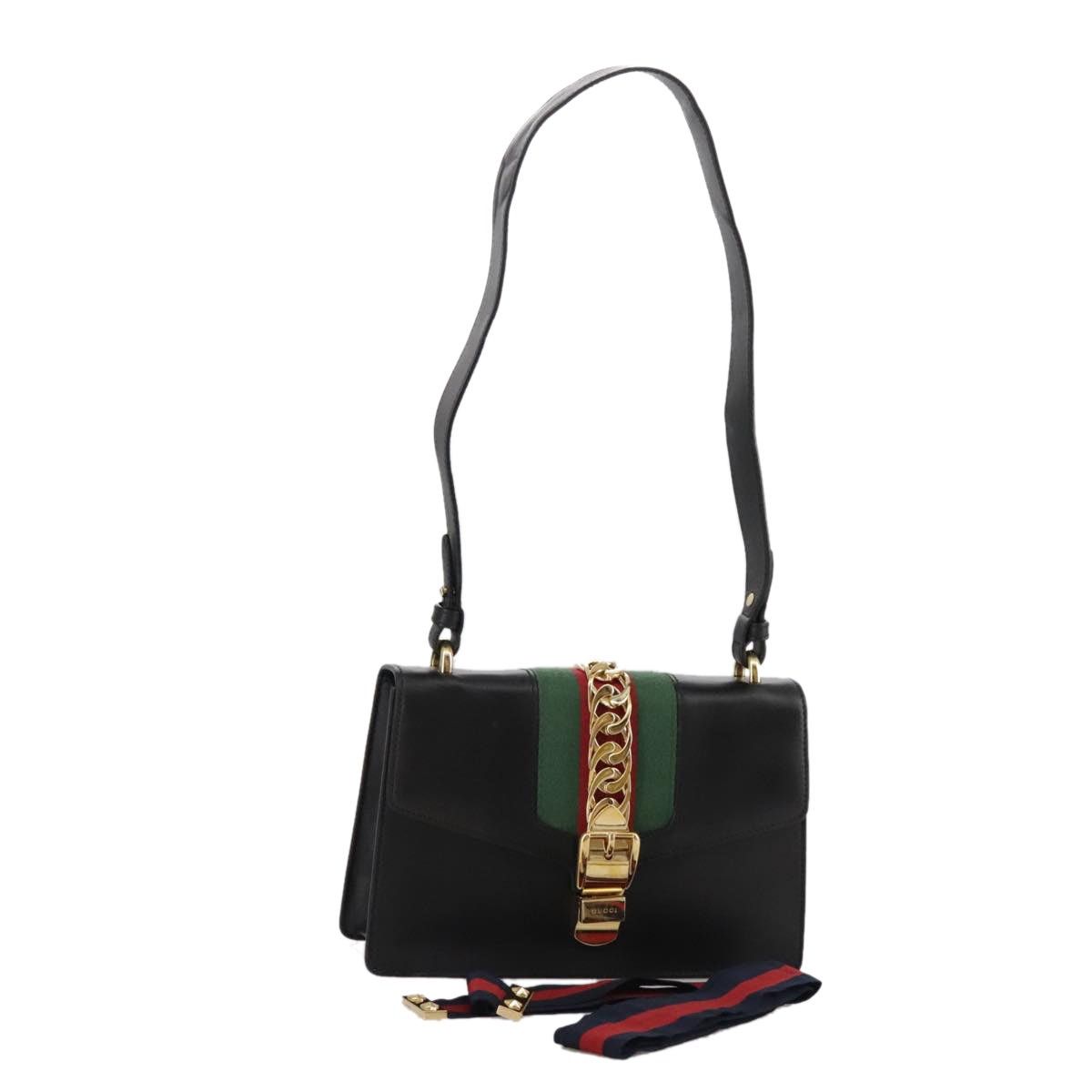 Gucci GUCCI Silvi Web Sherry Sherry Line Shoulder Bag Leather Size ONE SIZE - 1 Thumbnail