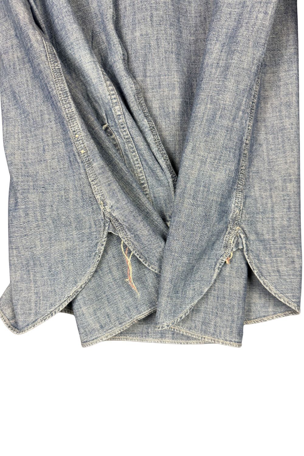 RRL Ralph Lauren RRL Double RL Chambray Work Shirt Indigo Fade Ralph Lauren Size US XS / EU 42 / 0 - 17 Thumbnail